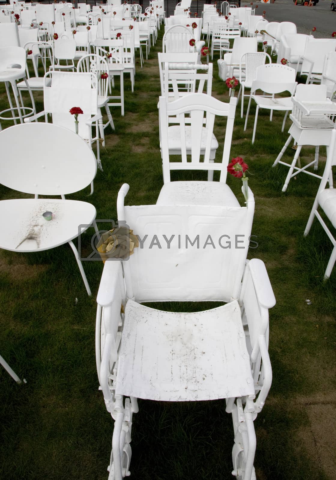 Royalty free image of White Chairs Christchurch by pictureguy