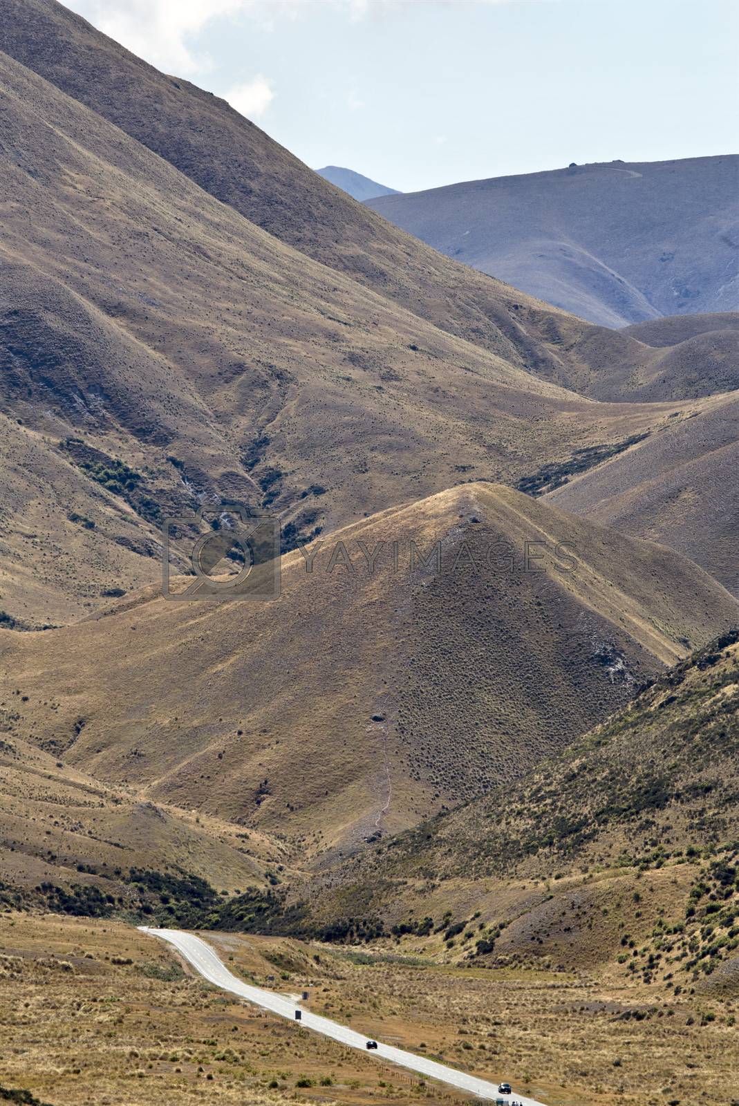 Royalty free image of Lindis Pass New Zealand by pictureguy