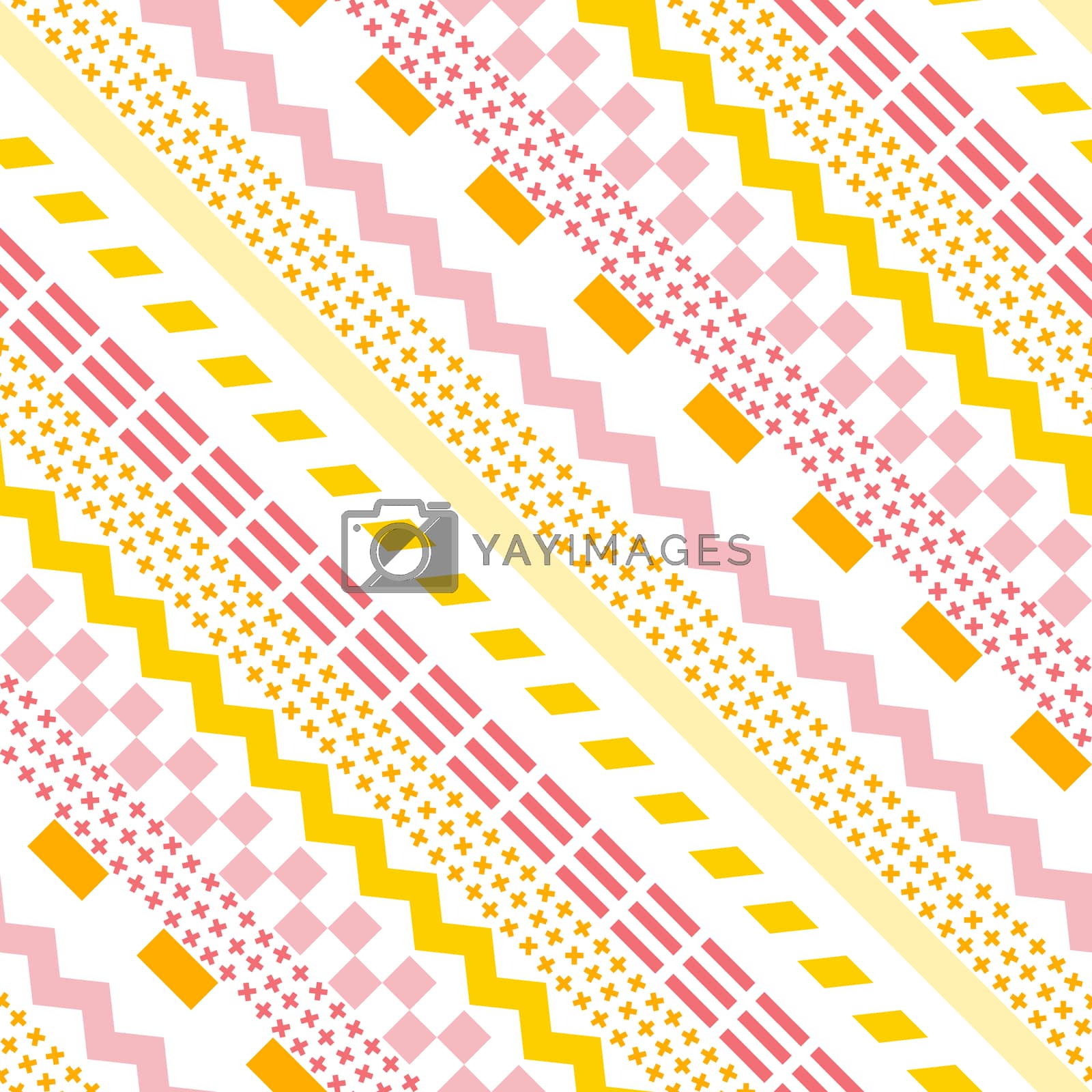 Royalty free image of Retro color seamless pattern. Fancy abstract geometric art print. Ethnic hipster ornamental lines backdrop. by CreatorsClub