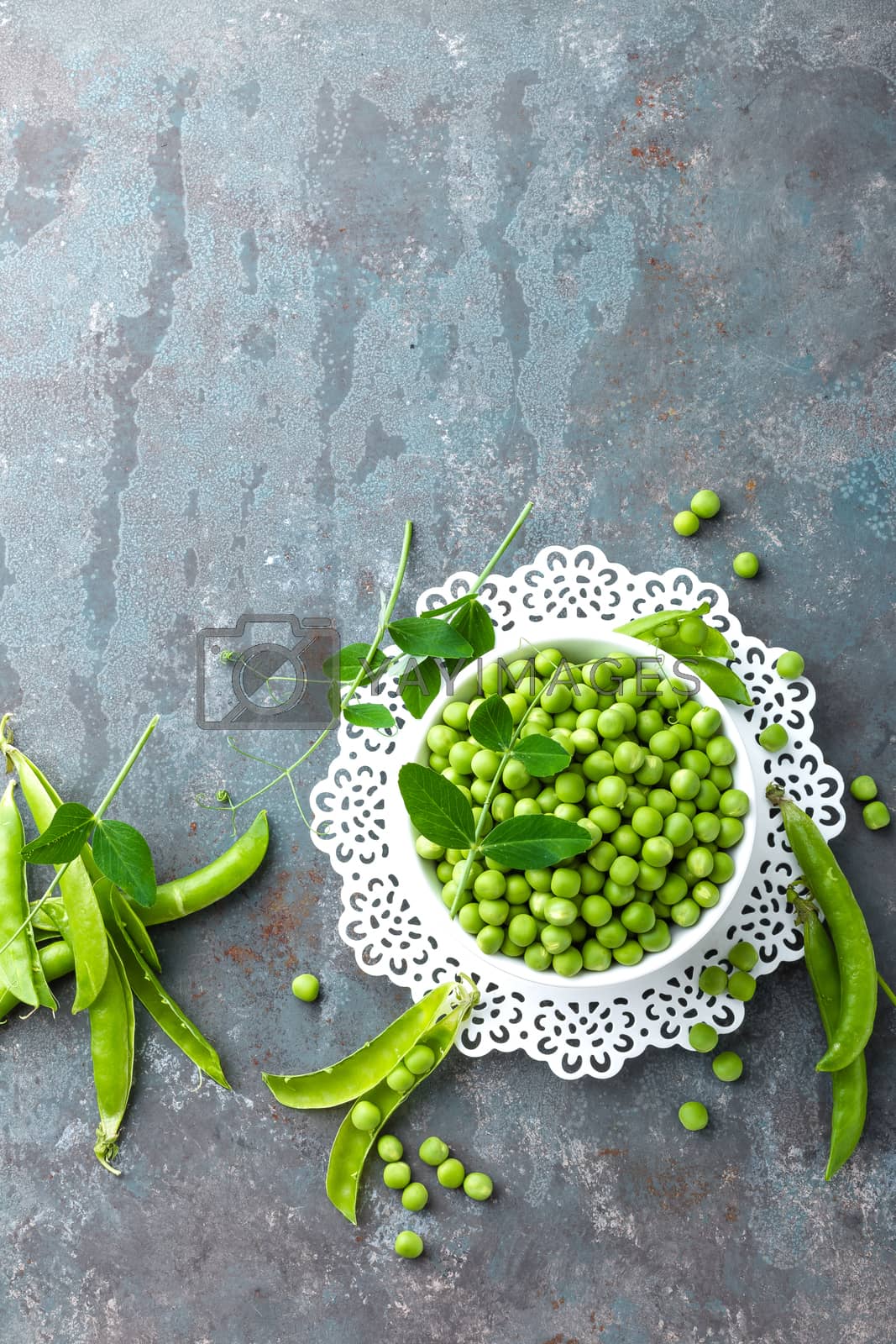 Royalty free image of Green peas by yelenayemchuk