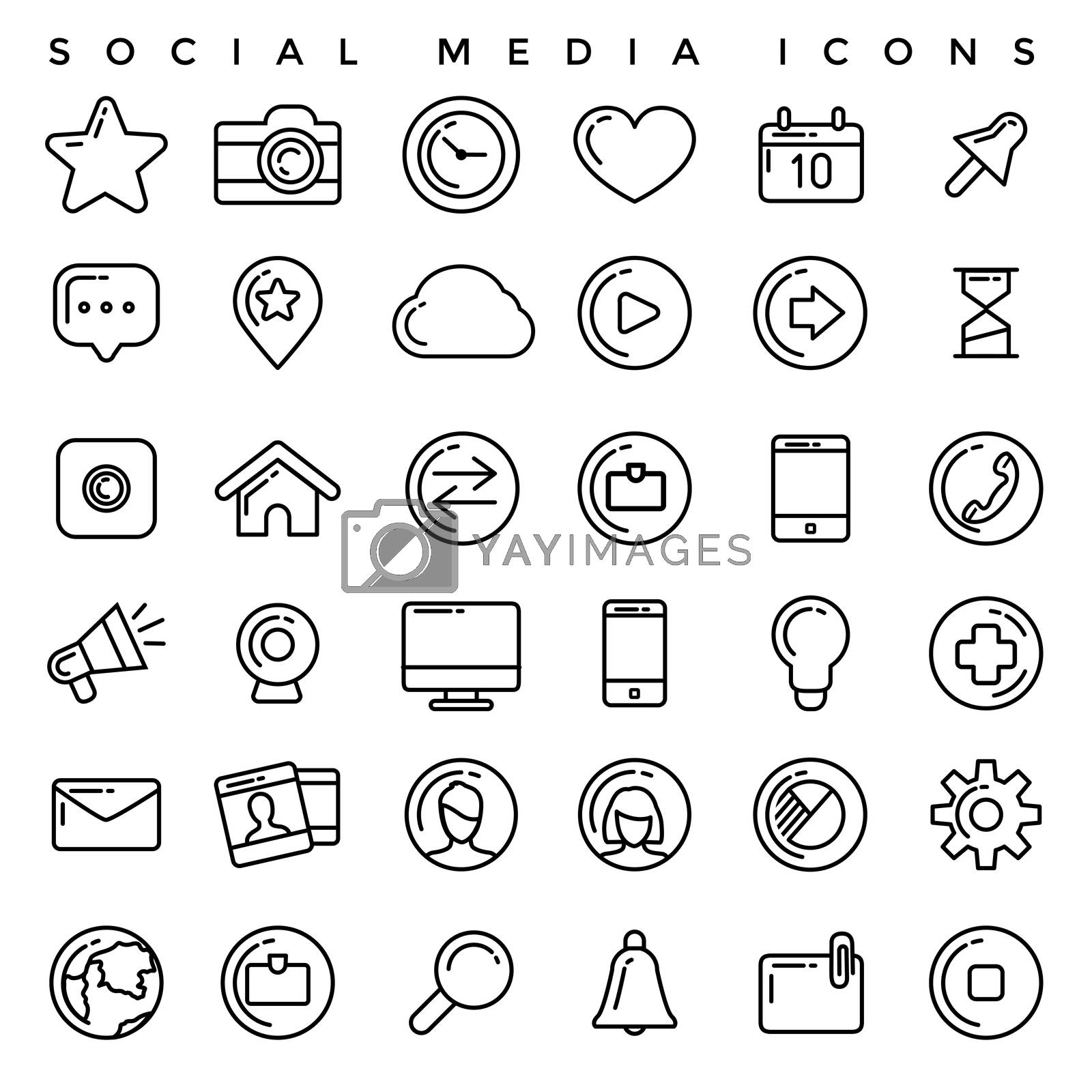 Royalty free image of Social Media Icons Set by ConceptCafe