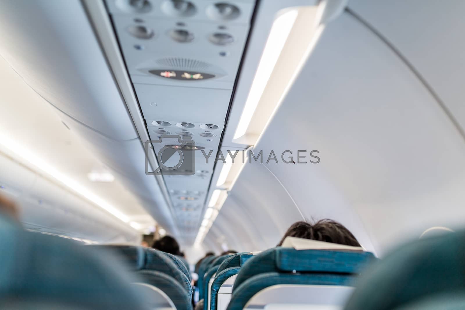 Royalty free image of Interior of Aircraft by leungchopan