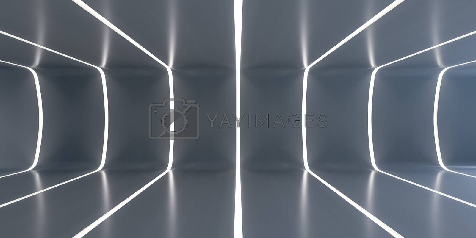 Royalty free image of Dark abstract futuristic tunnel by cherezoff
