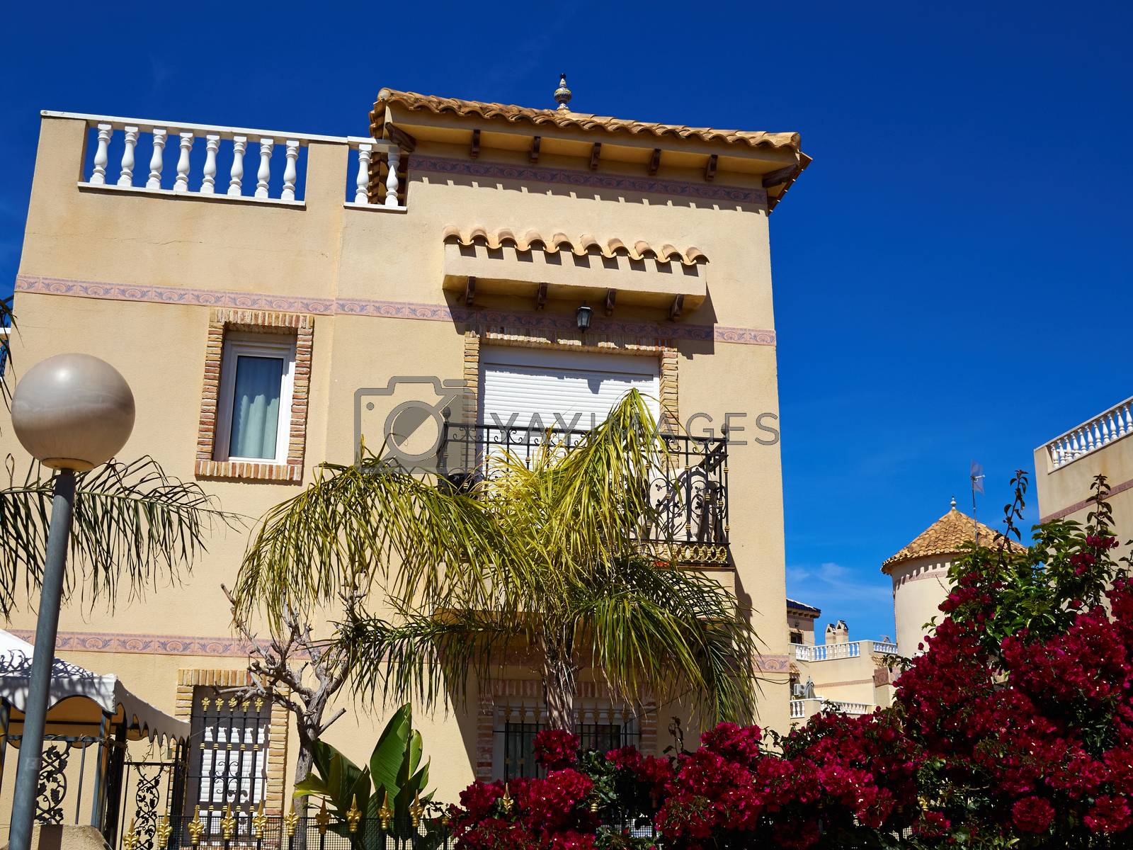 Royalty free image of Traditional Spanish style house real estate Spain by Ronyzmbow