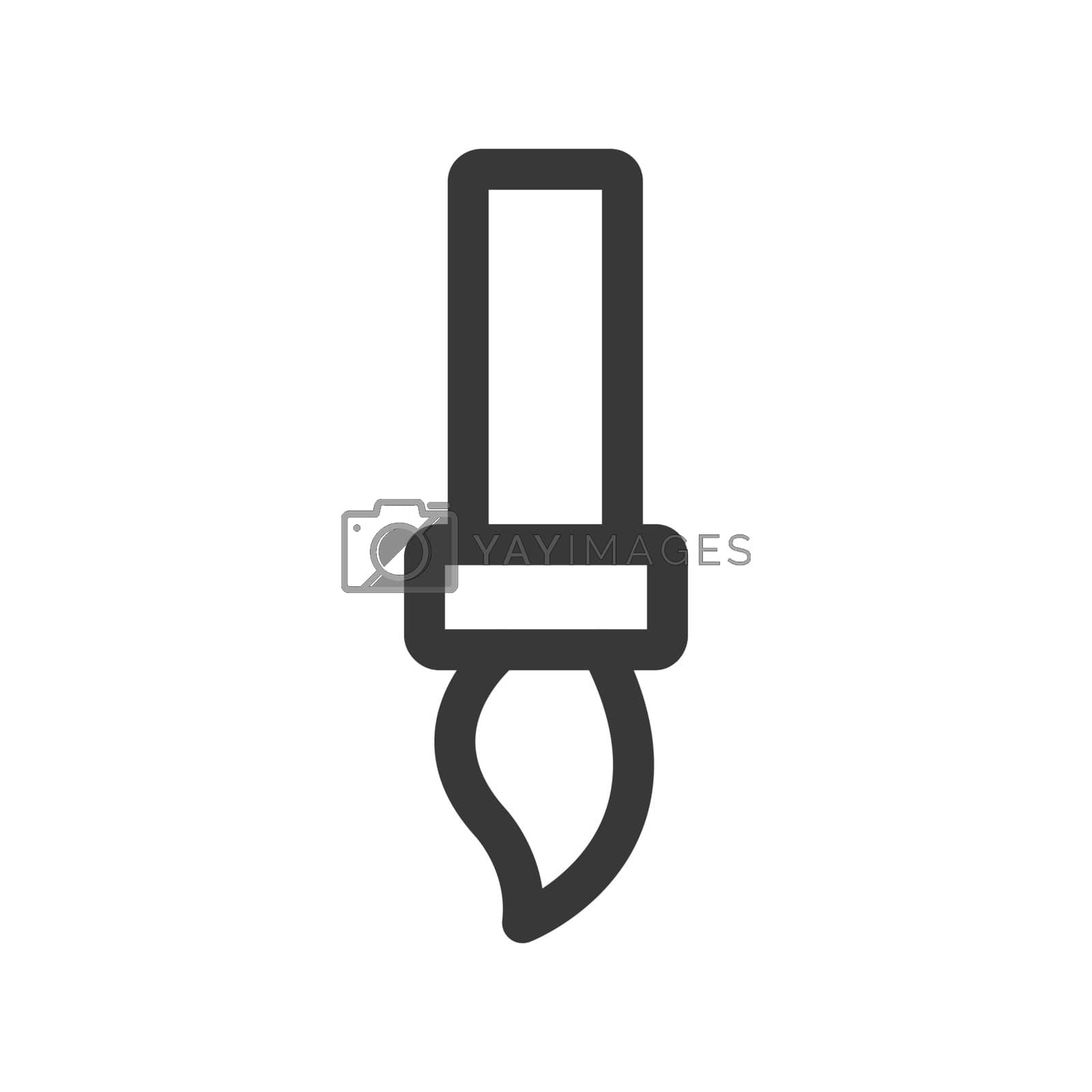 Royalty free image of paintbrush Stationery Office tool line icon by PAPAGraph