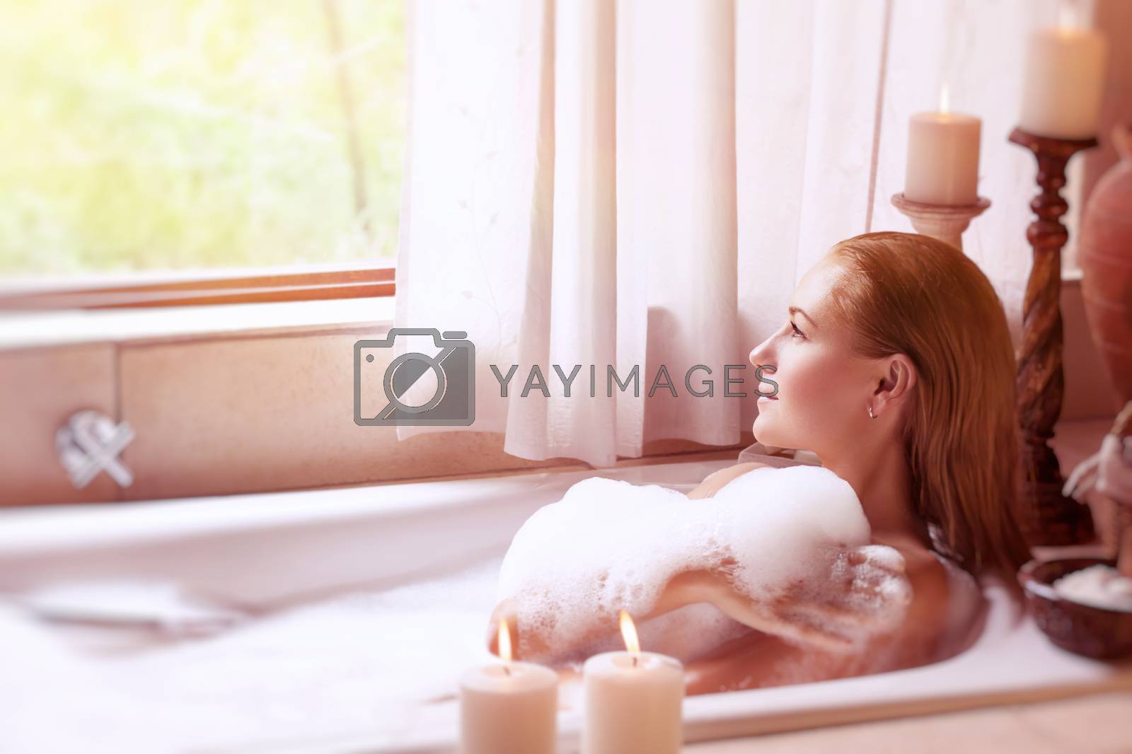 Royalty free image of Beautiful girl in the spa hotel by Anna_Omelchenko