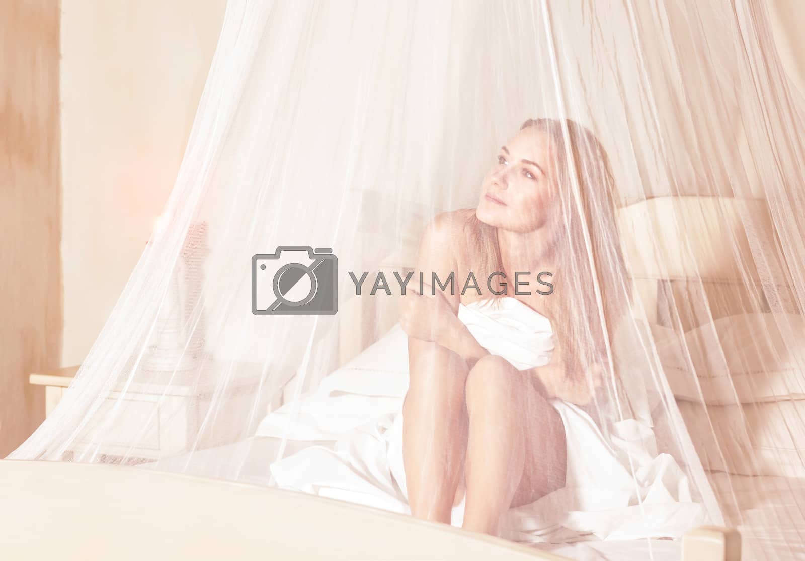 Royalty free image of Dreamy girl in spa hotel by Anna_Omelchenko