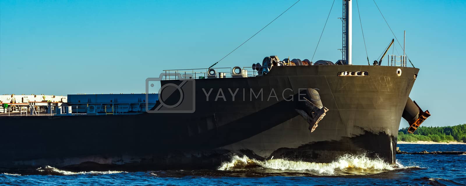 Royalty free image of Black bulk carrier by sengnsp