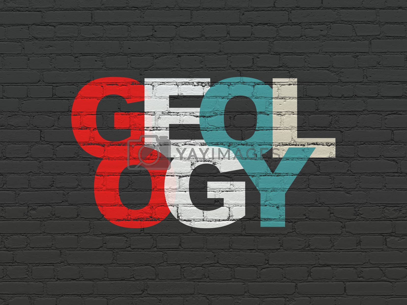Royalty free image of Learning concept: Geology on wall background by maxkabakov