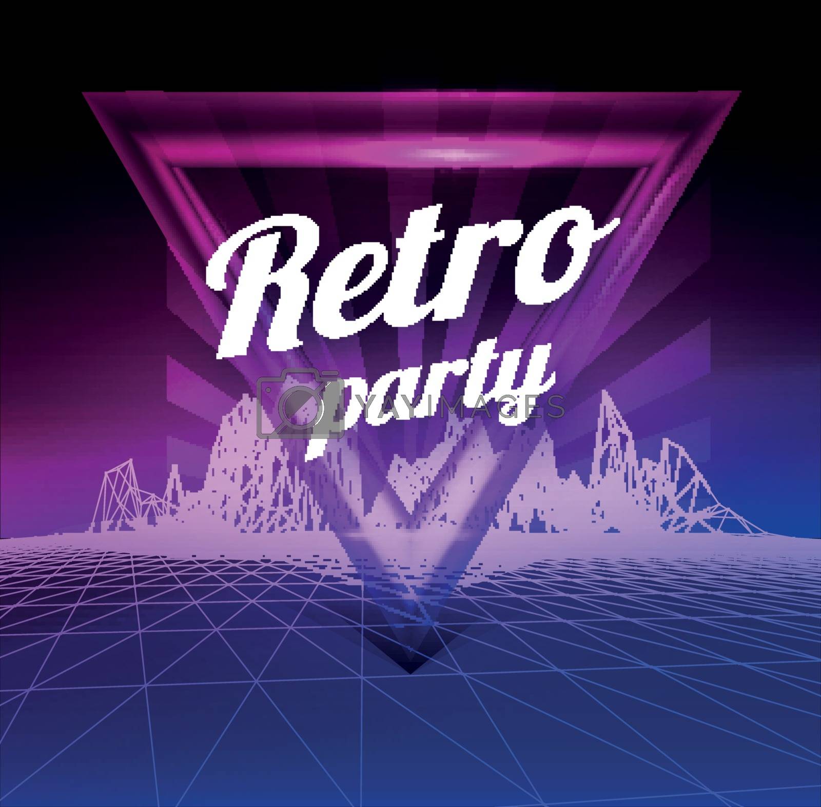 Royalty free image of Retro party poster. 1980 style. Vector illustration by sermax55