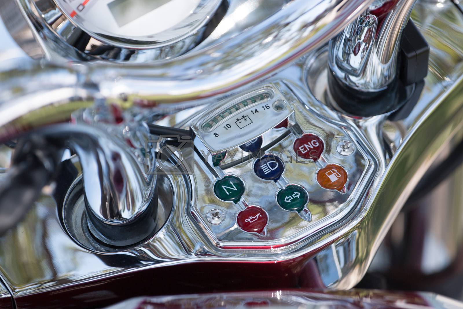Royalty free image of motorcycle shiny details by membio