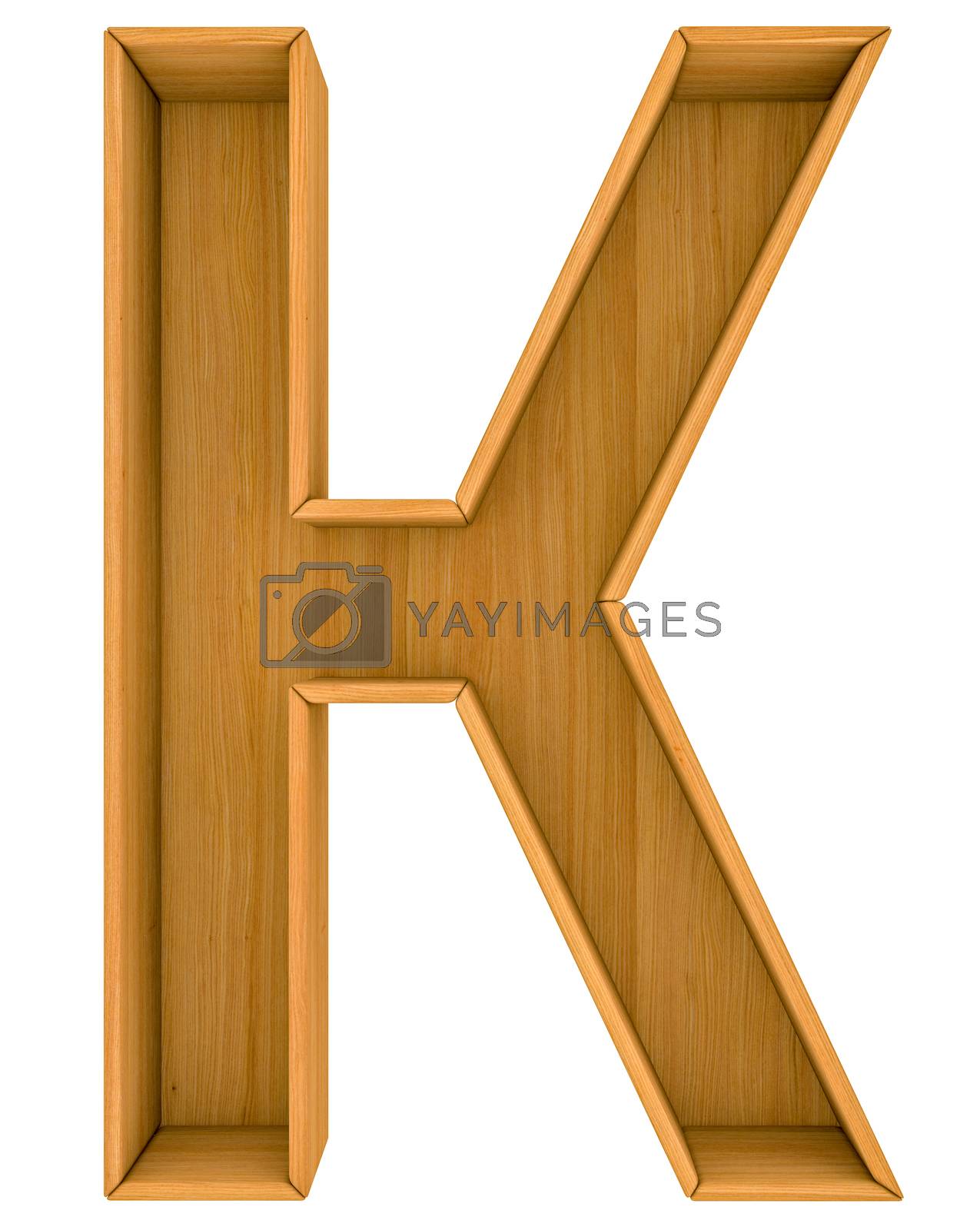 Royalty free image of Wooden cabinet-letter. 3d illustration by cherezoff