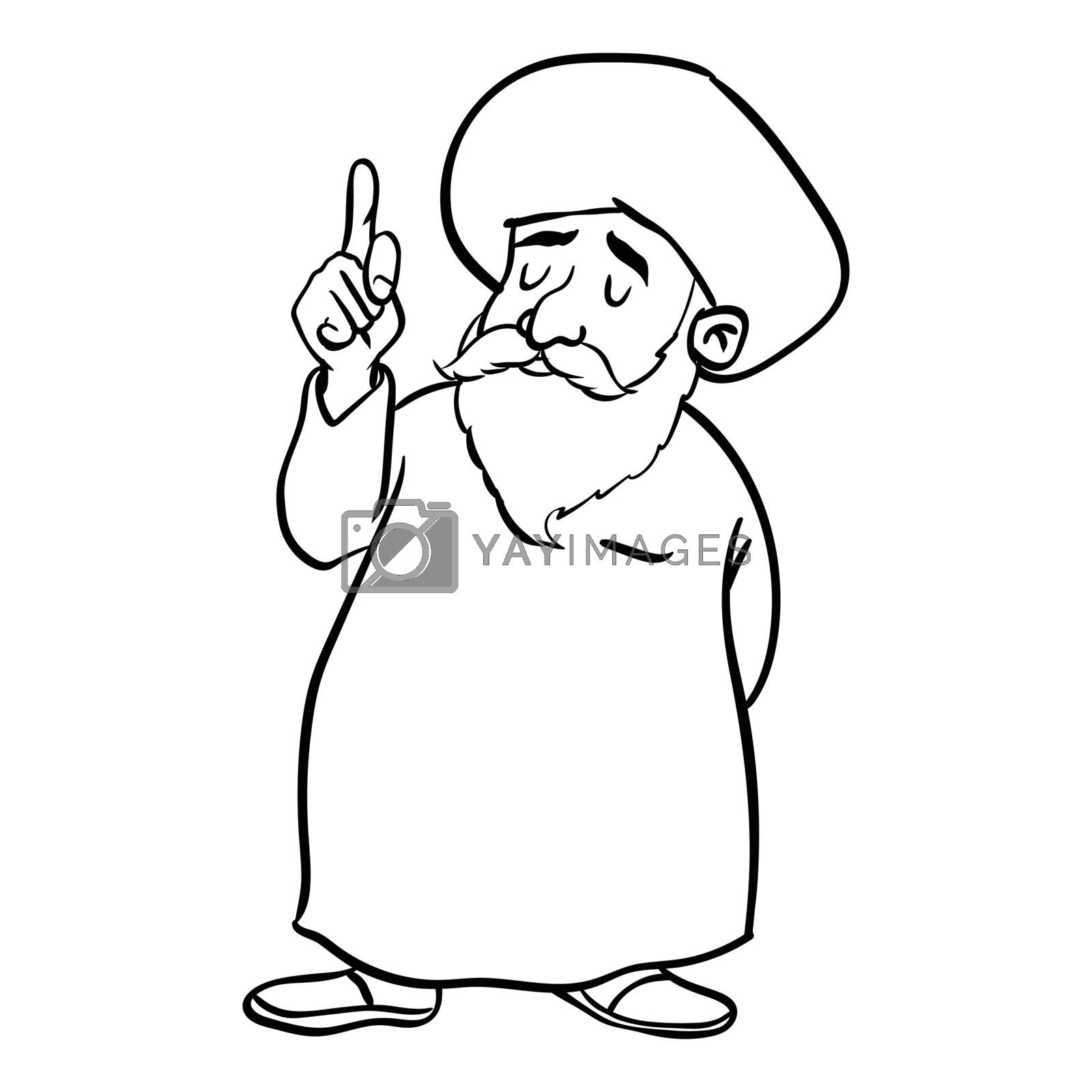 Royalty Free Vector | Cartoon Muslim Old man standing-Vector drawn by  solargaria