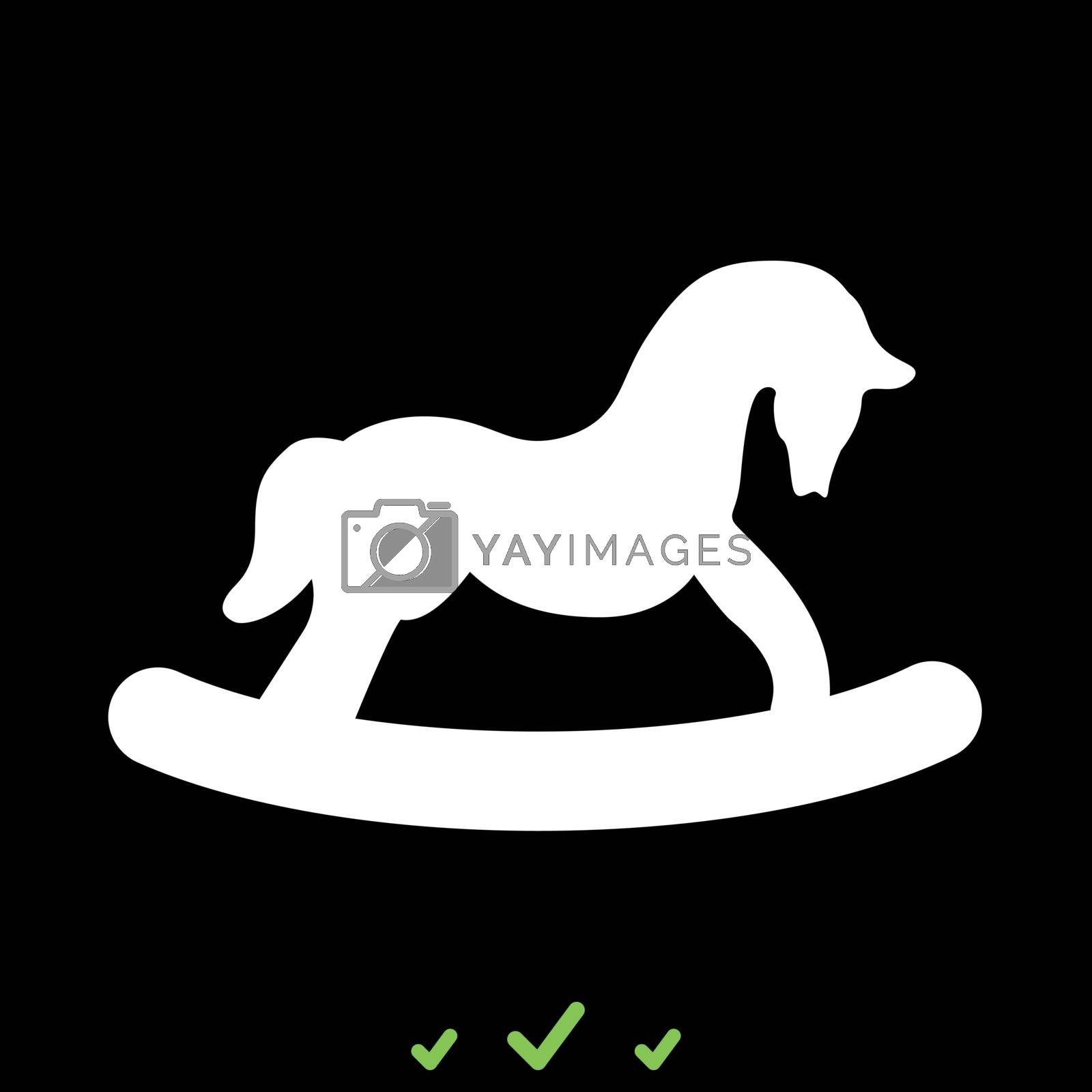 Royalty free image of Toy horse it is white icon . by serhii435