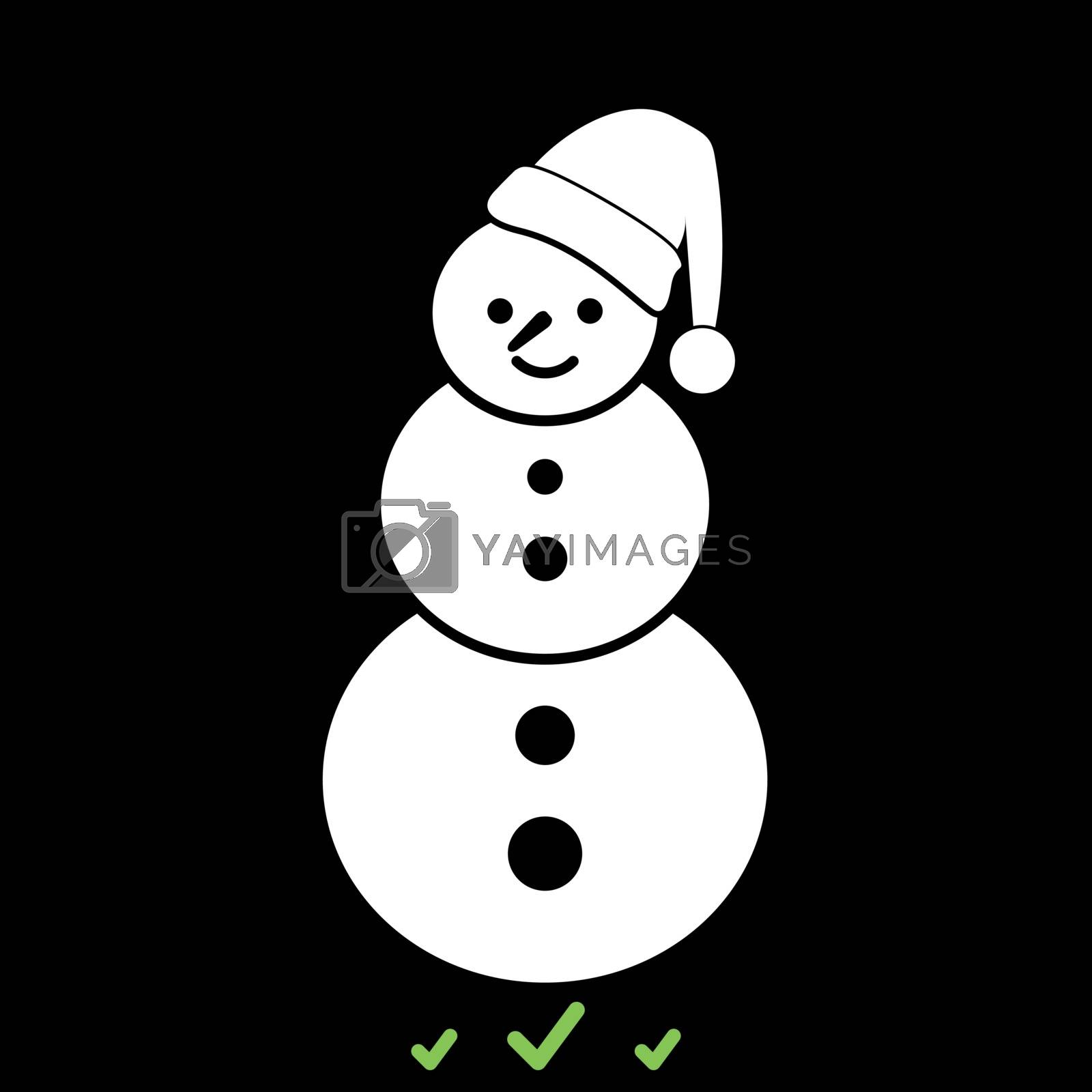 Royalty free image of Snowman it is white icon . by serhii435