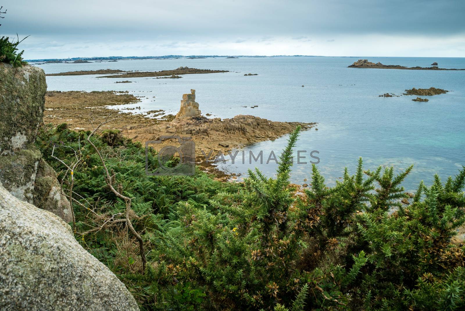 Royalty free image of Rocky coast in Bretagne by bignoub