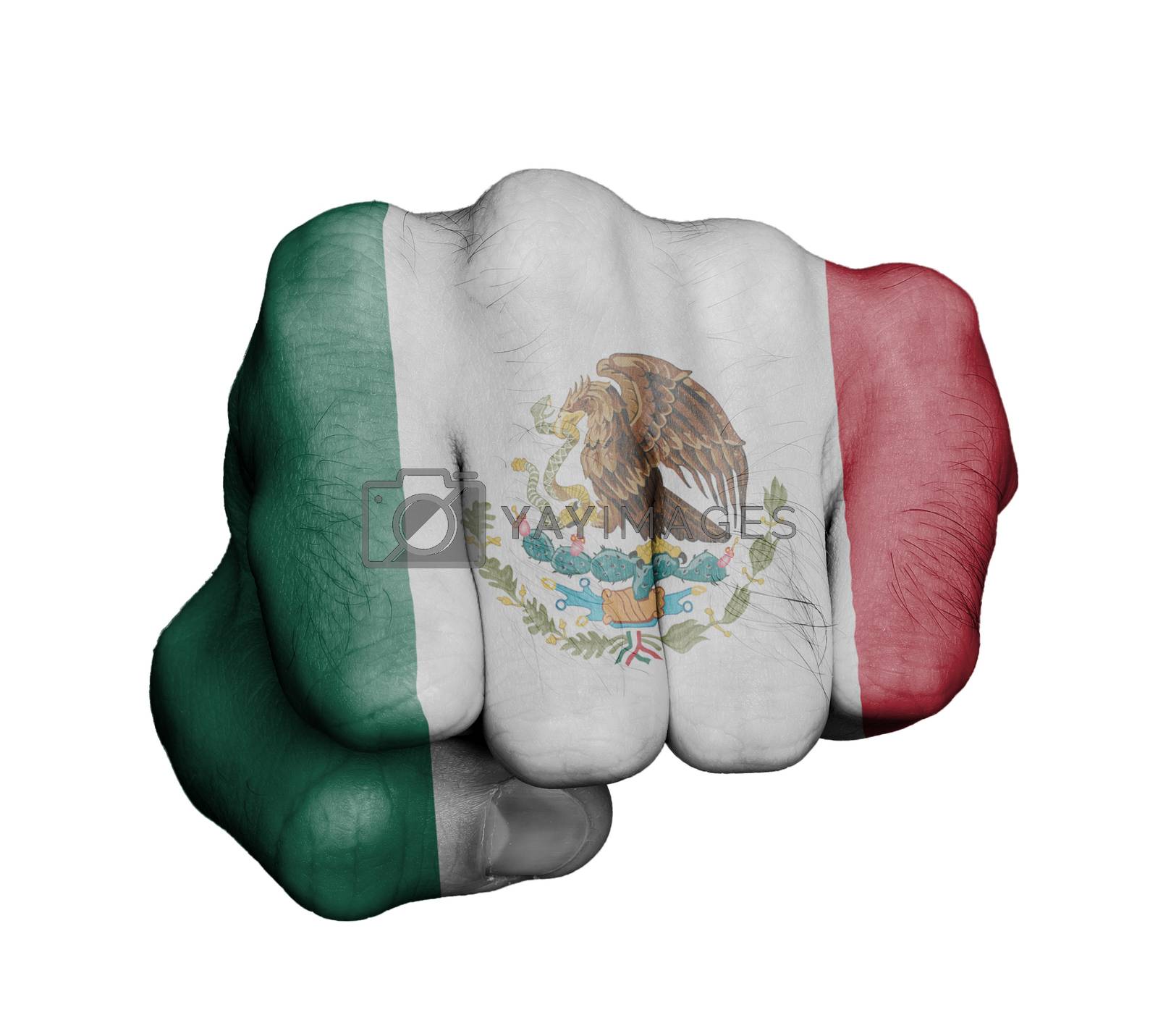 Royalty free image of Fist of a man punching - Mexico by michaklootwijk