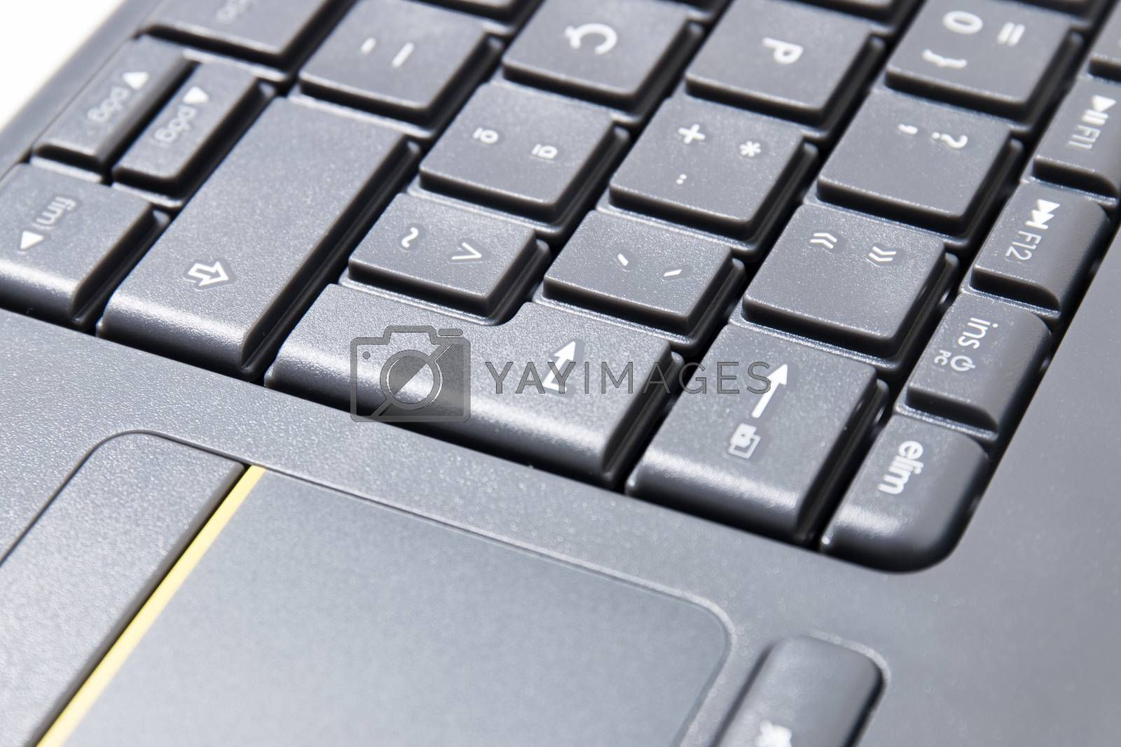 Royalty free image of black keyboard close up by membio