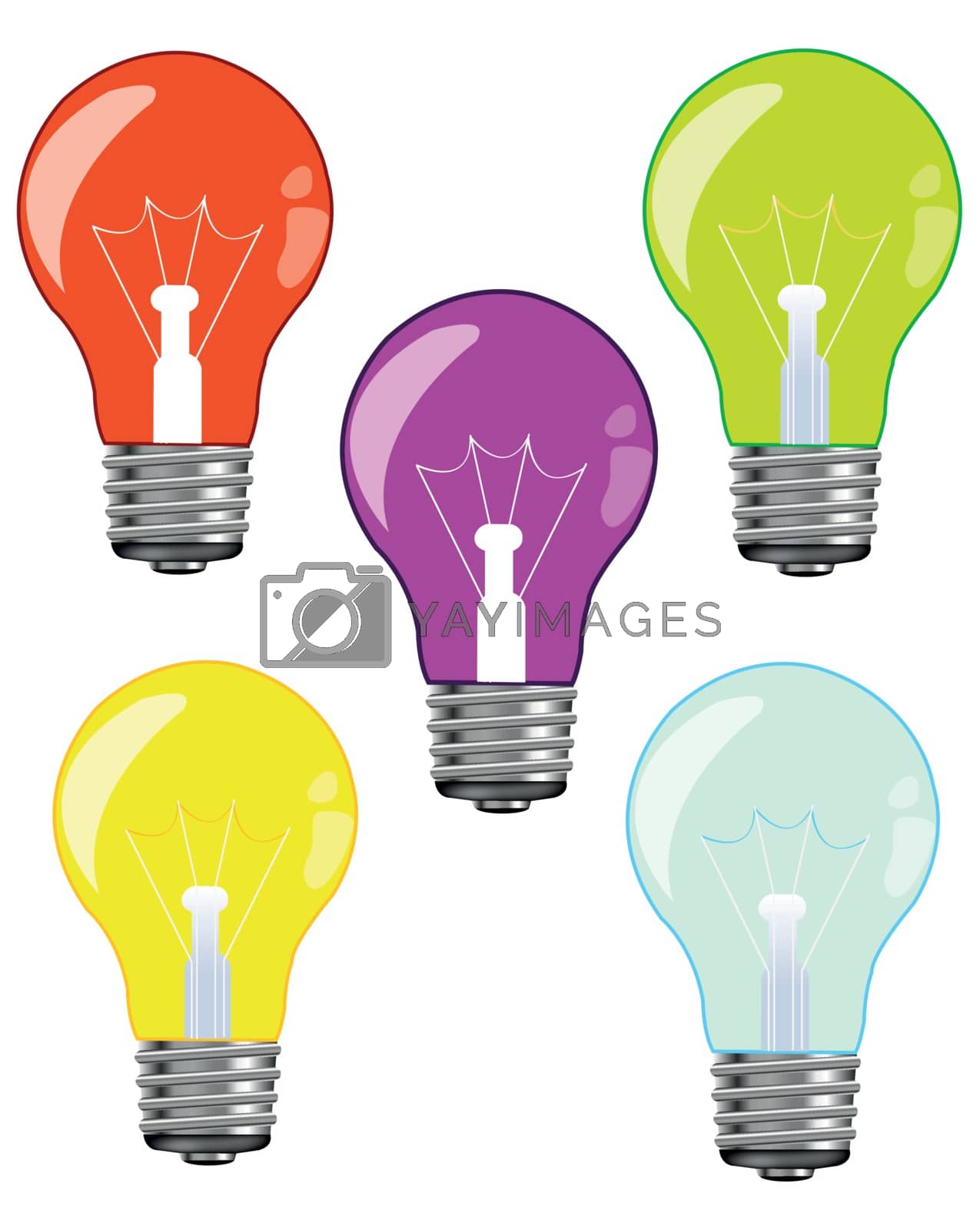 Royalty free image of Colour light bulbs by cobol1964