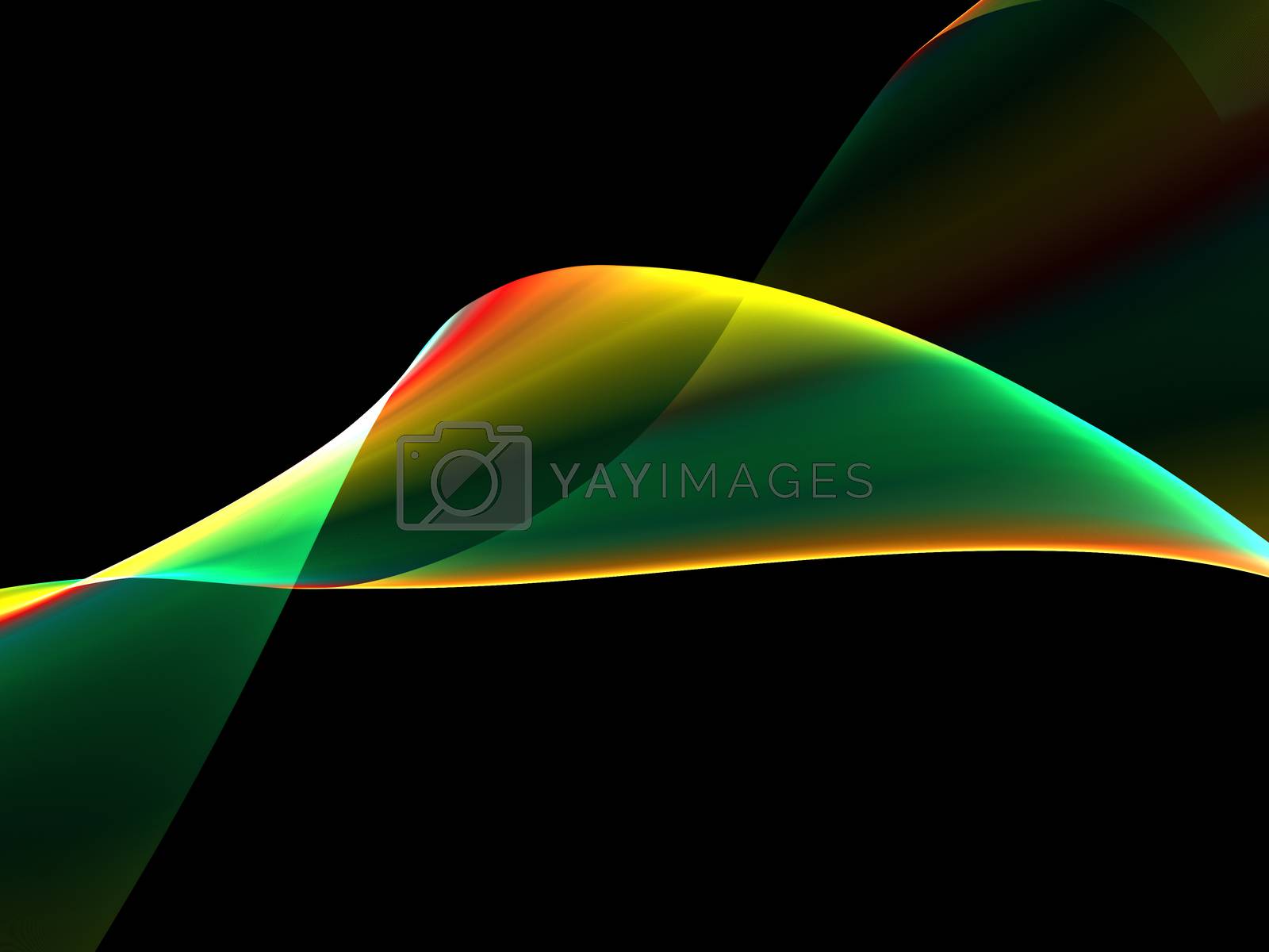 Royalty free image of Dark abstract background with a glowing abstract waves by teerawit