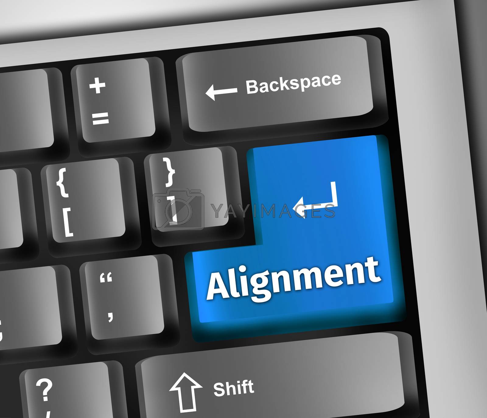 Royalty free image of Keyboard Illustration Alignment by mindscanner