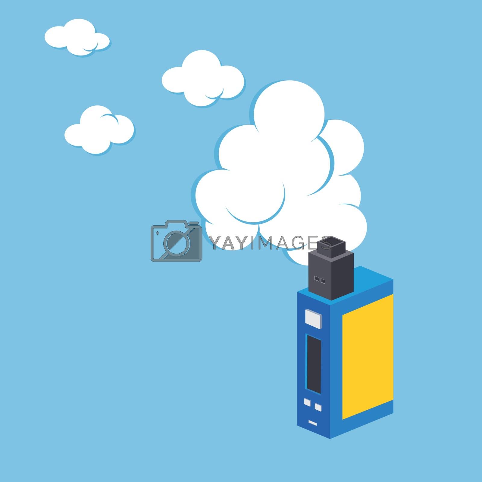 Royalty free image of isometric block electric cigarette personal vaporizer by vector1st