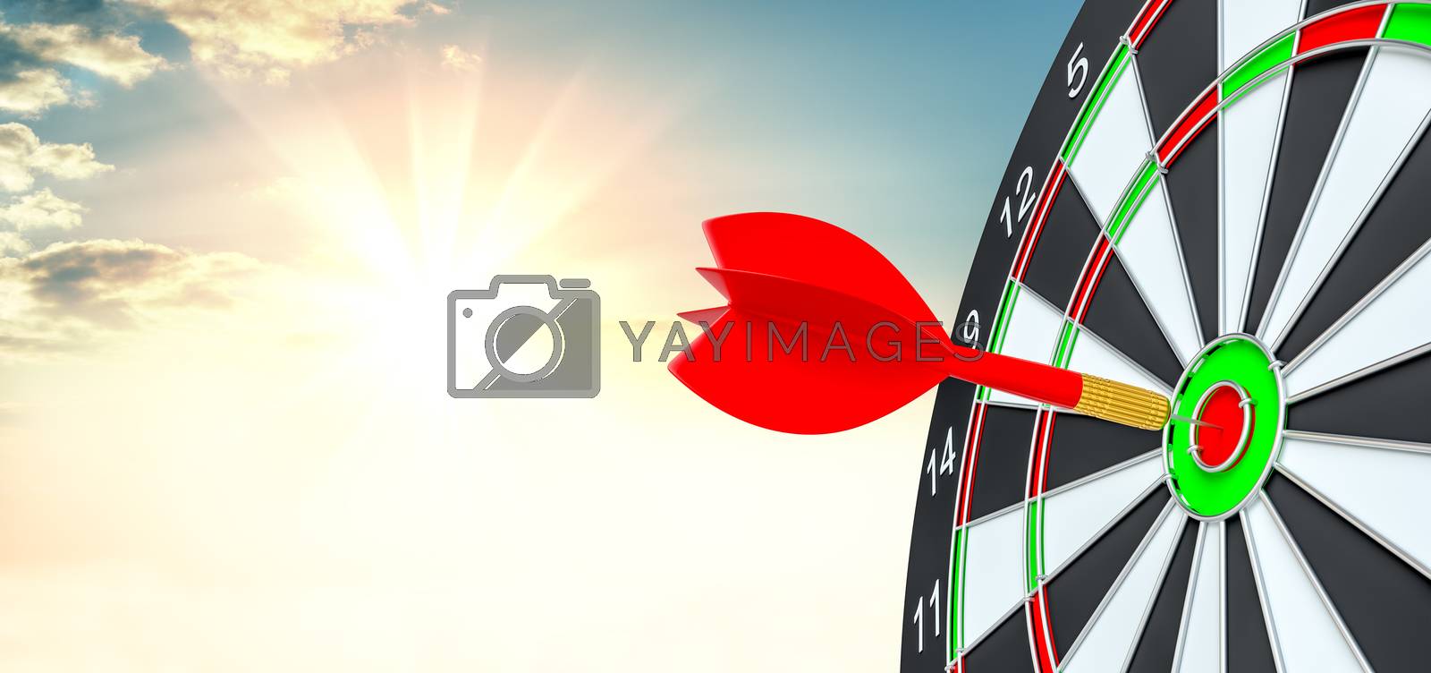 Royalty free image of Target dart with arrow. 3d illustration by cherezoff