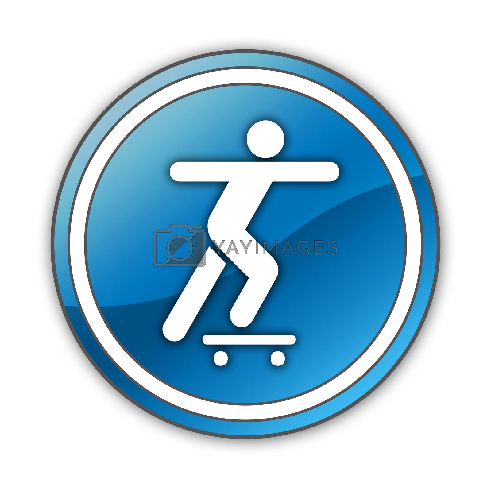 Royalty free image of Icon, Button, Pictogram Skateboarding by mindscanner