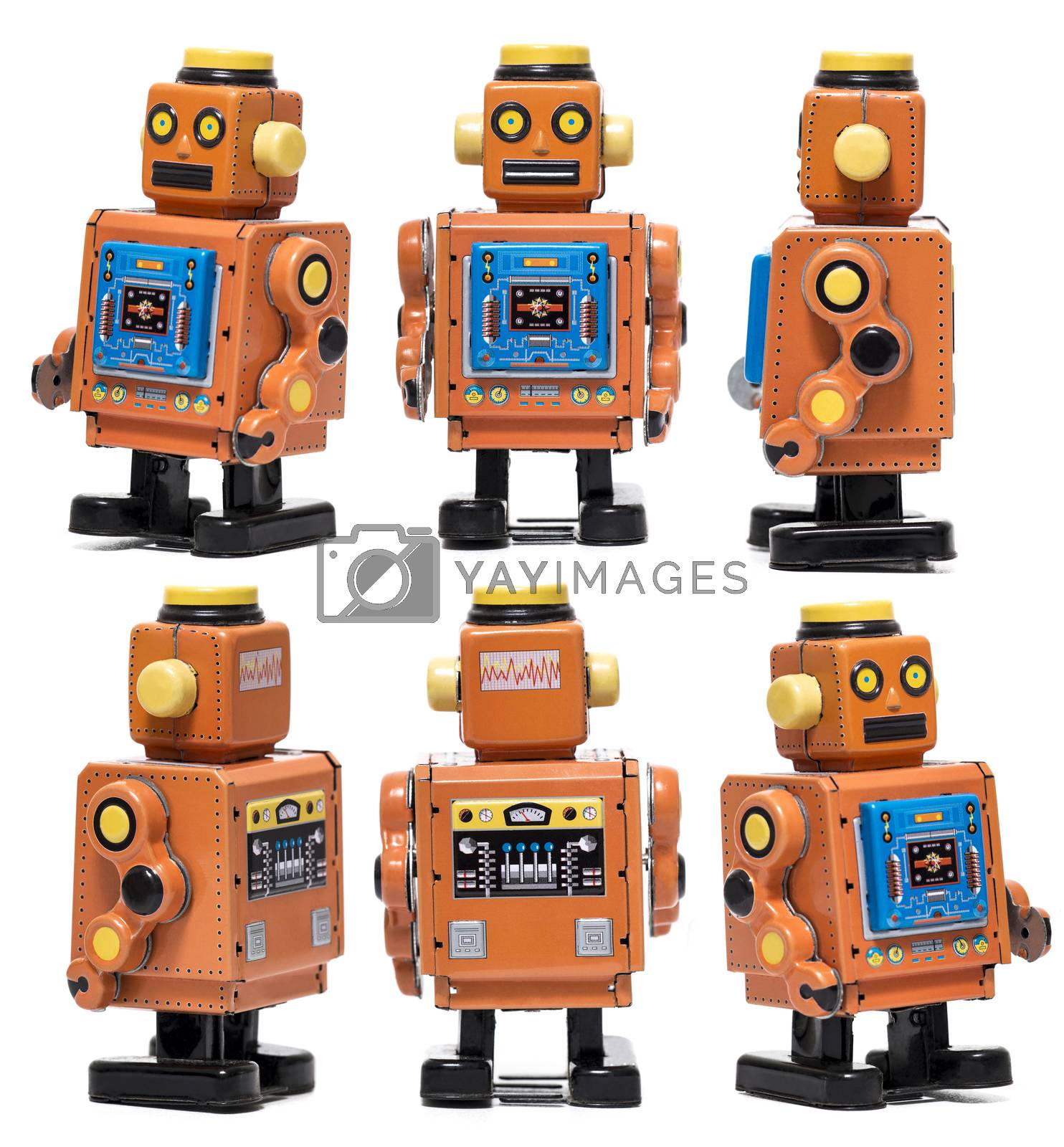 Royalty free image of Vintage tin robot toy by membio