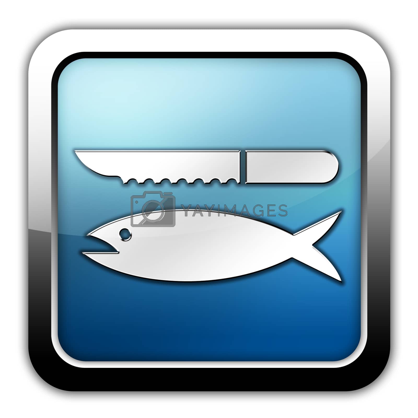 Royalty free image of Icon, Button, Pictogram Fish Cleaning by mindscanner