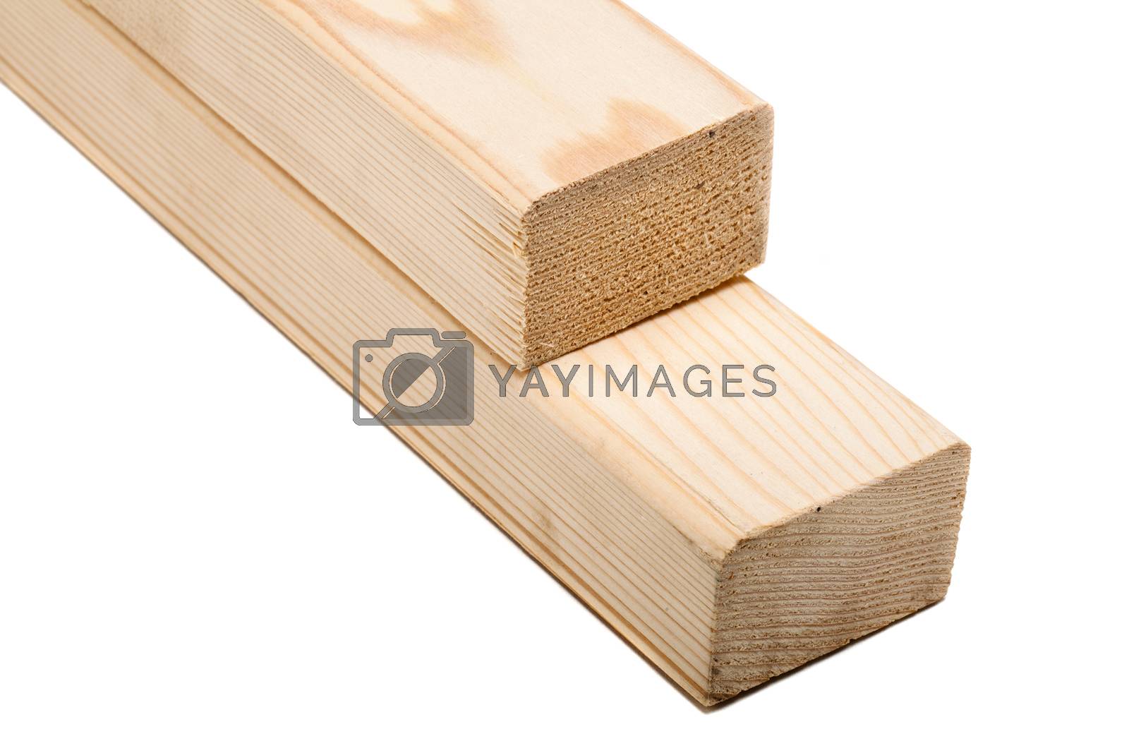 Royalty free image of two wooden beams by kokimk