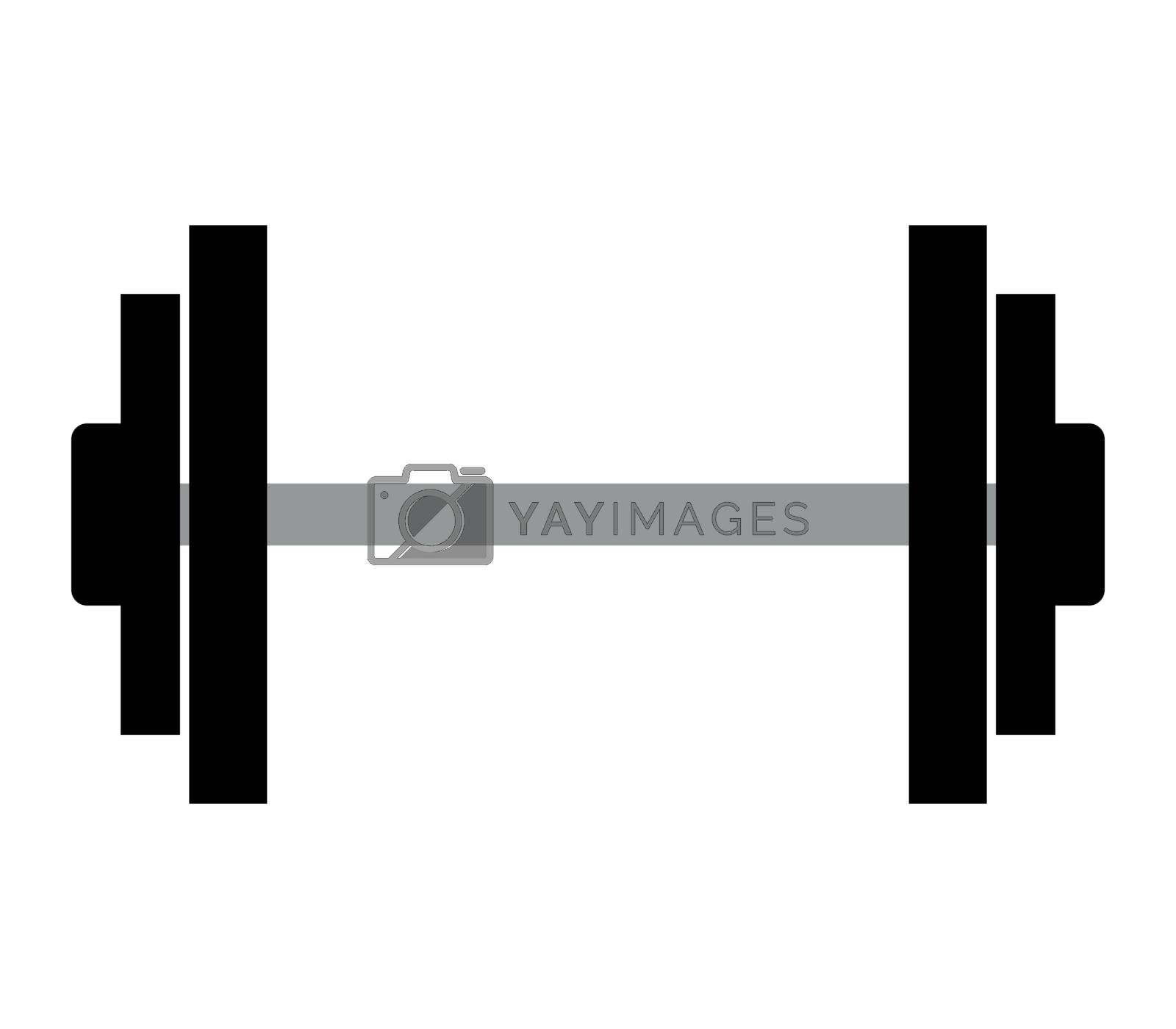 Royalty free image of gym weights icon by Mark1987