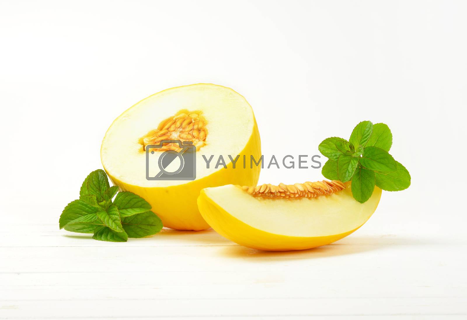 Royalty free image of fresh yellow melon by Digifoodstock