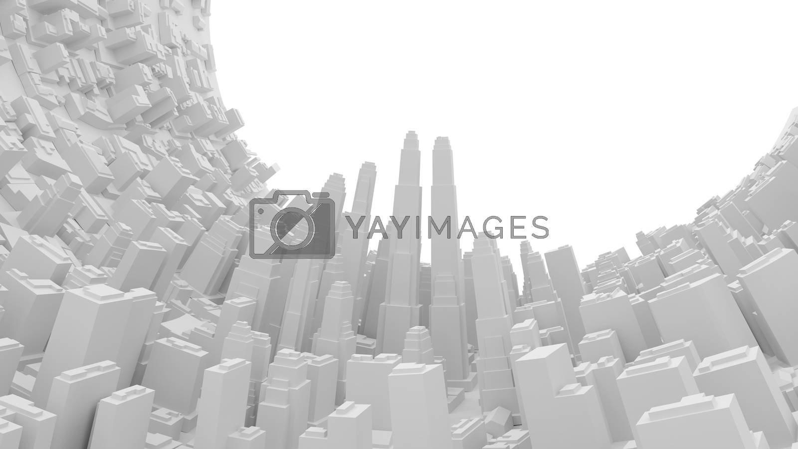 Royalty free image of Aerial view of cityscape background by cherezoff