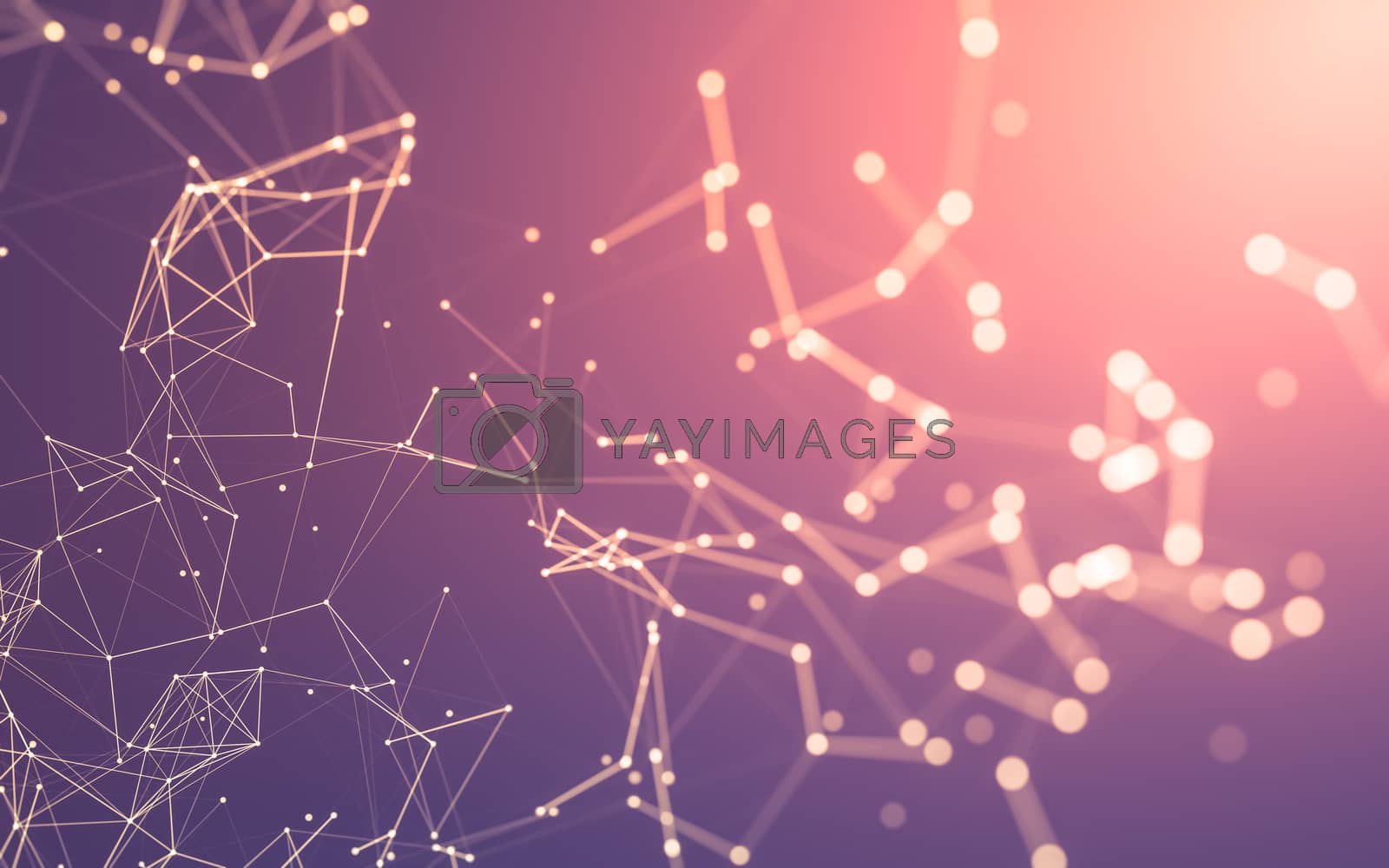 Royalty free image of Abstract polygonal space low poly dark background, 3d rendering by teerawit