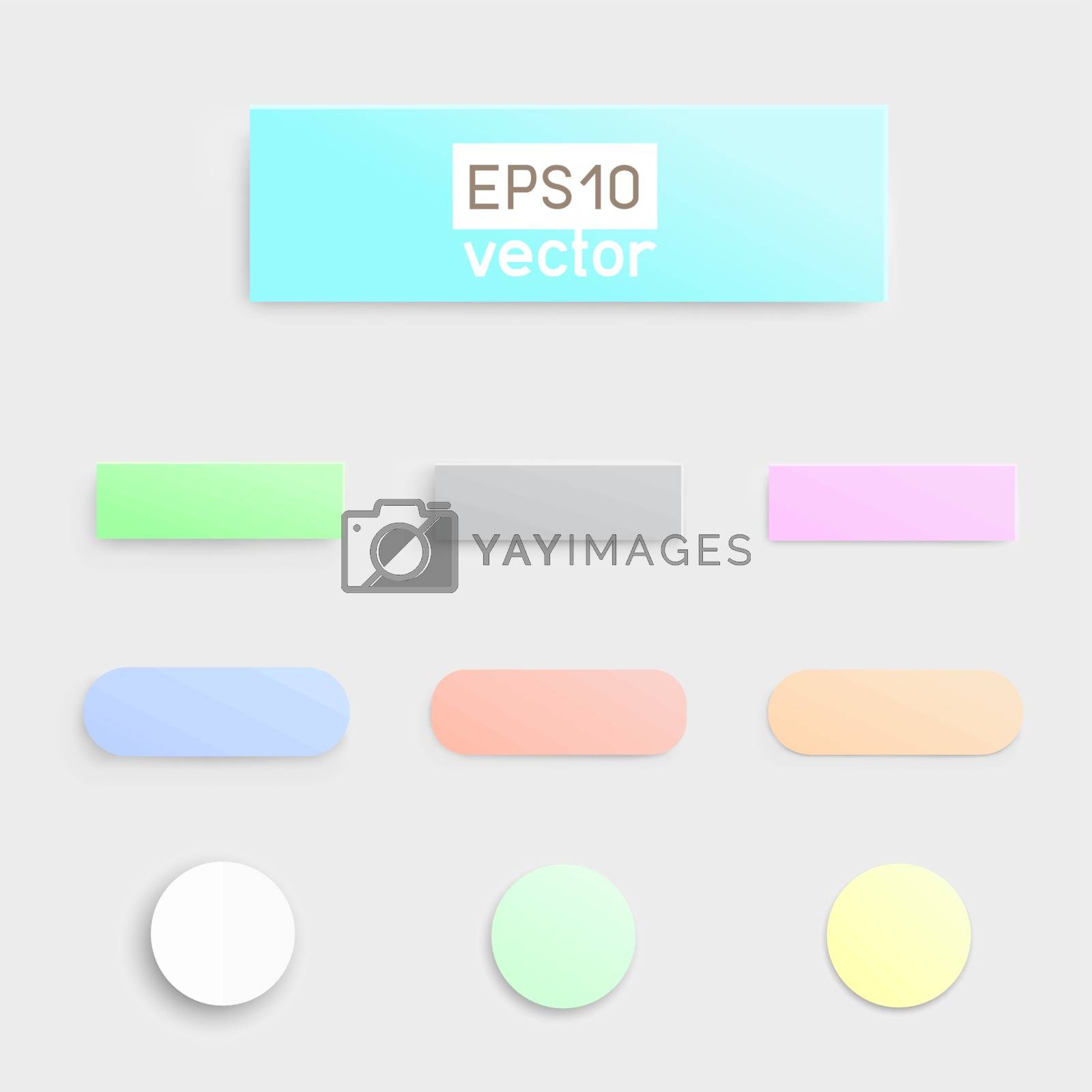 Royalty free image of material flat multicolor button design by romvo