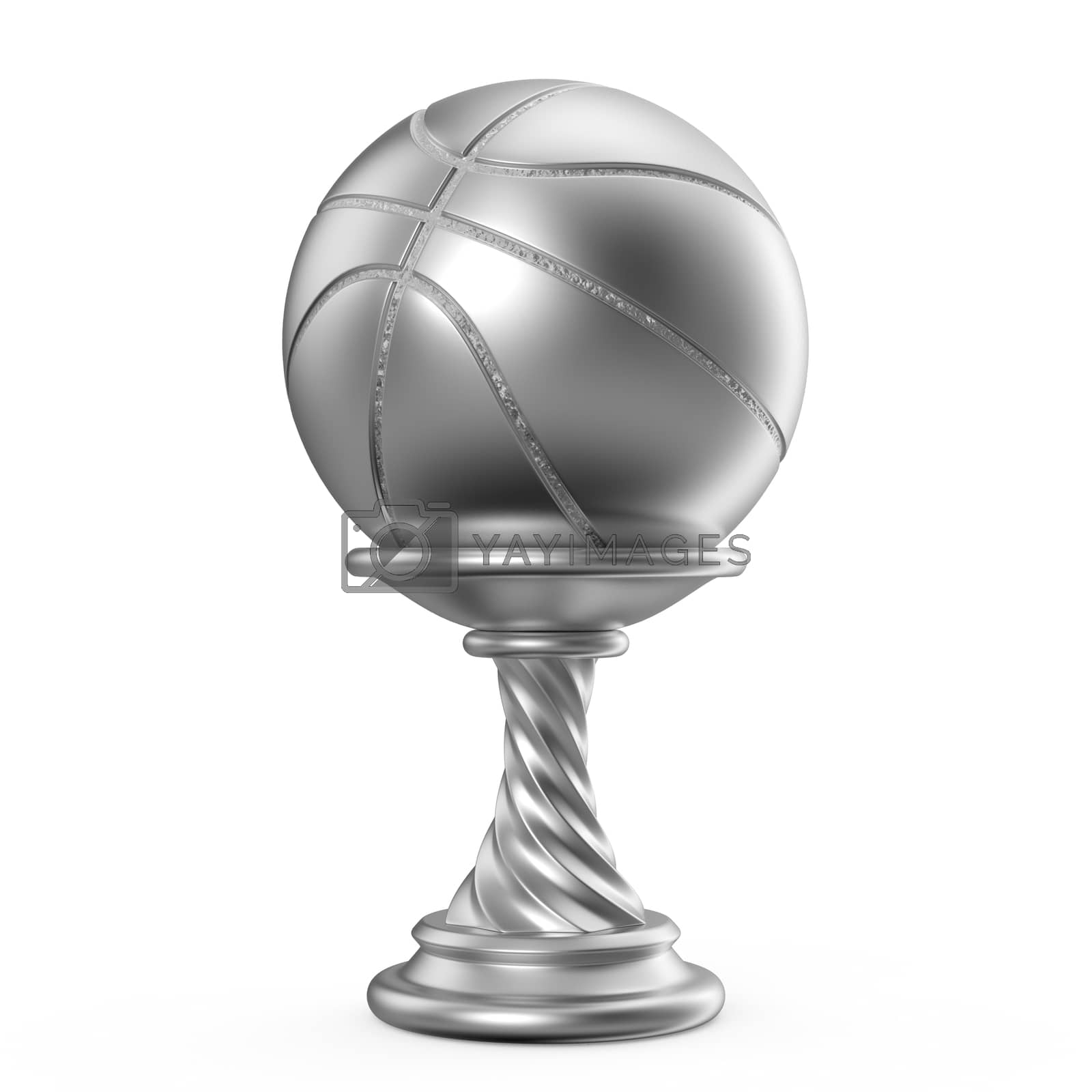 Royalty free image of Silver trophy cup BASKETBALL 3D by djmilic