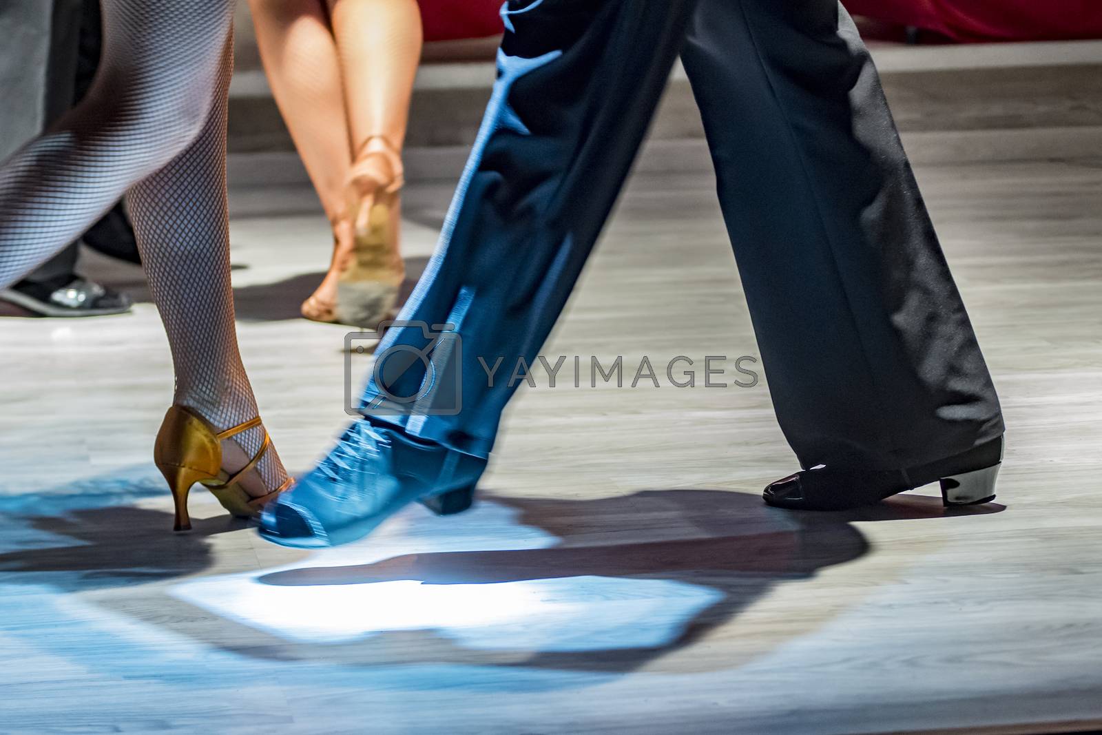 Royalty free image of young couple dancing latin by vangelis