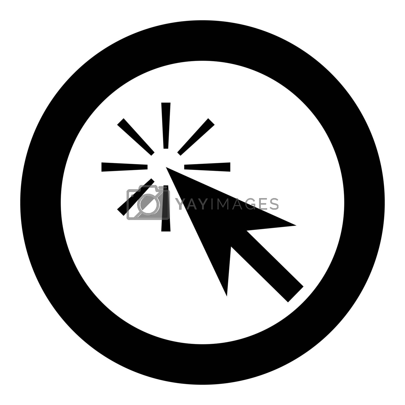 Royalty free image of Mouse click icon black color in circle or round by serhii435