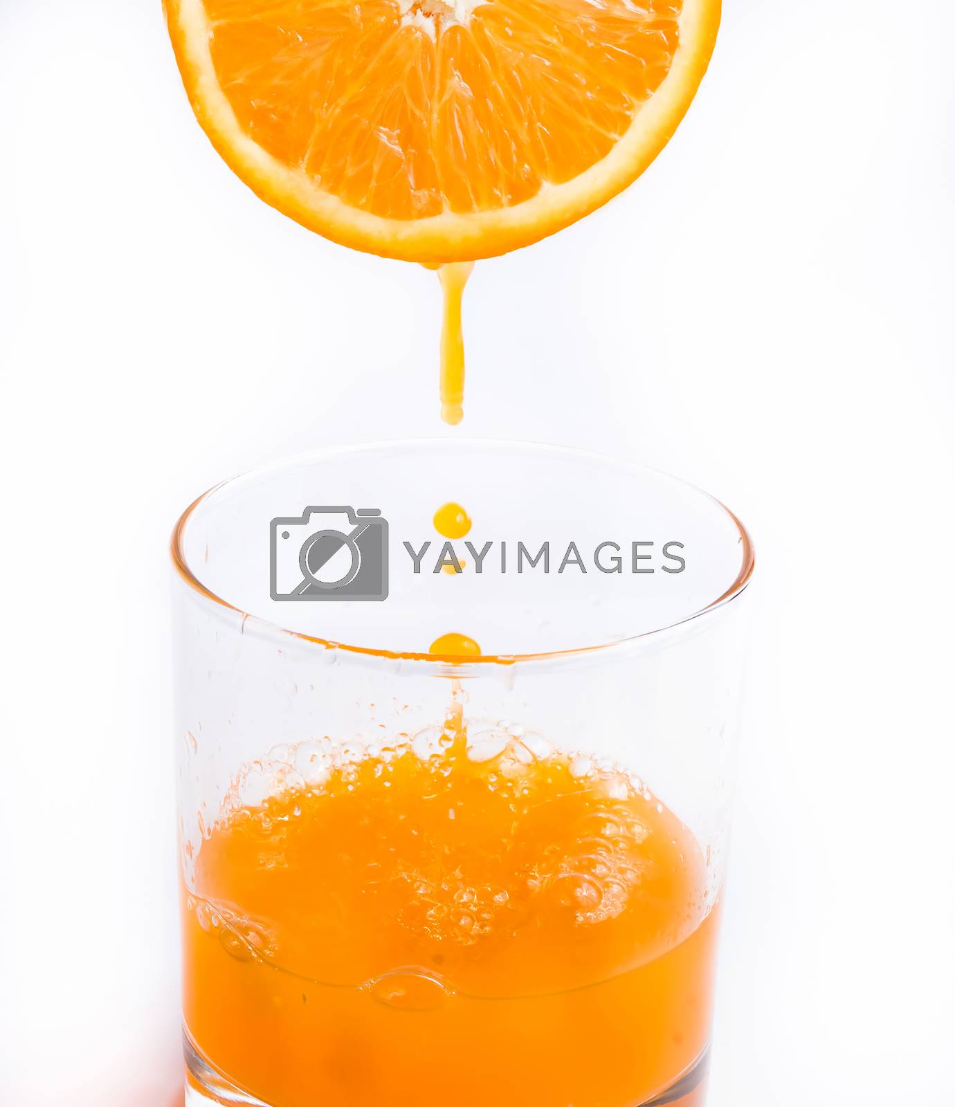 Orange Juice Squeezed Showing Refreshment Thirsty And Sweet