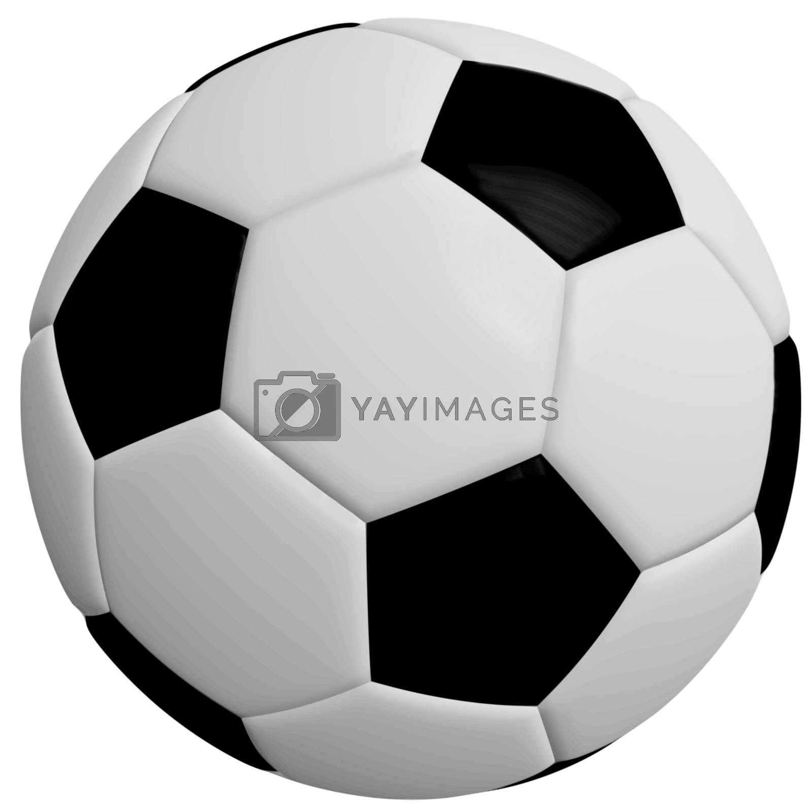 Royalty free image of Black and white soccer ball or football by HdDesign