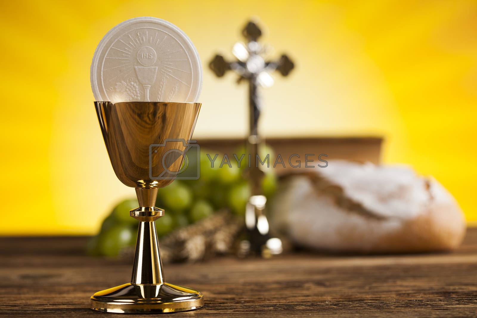 Royalty free image of Symbol christianity religion, communion background  by JanPietruszka