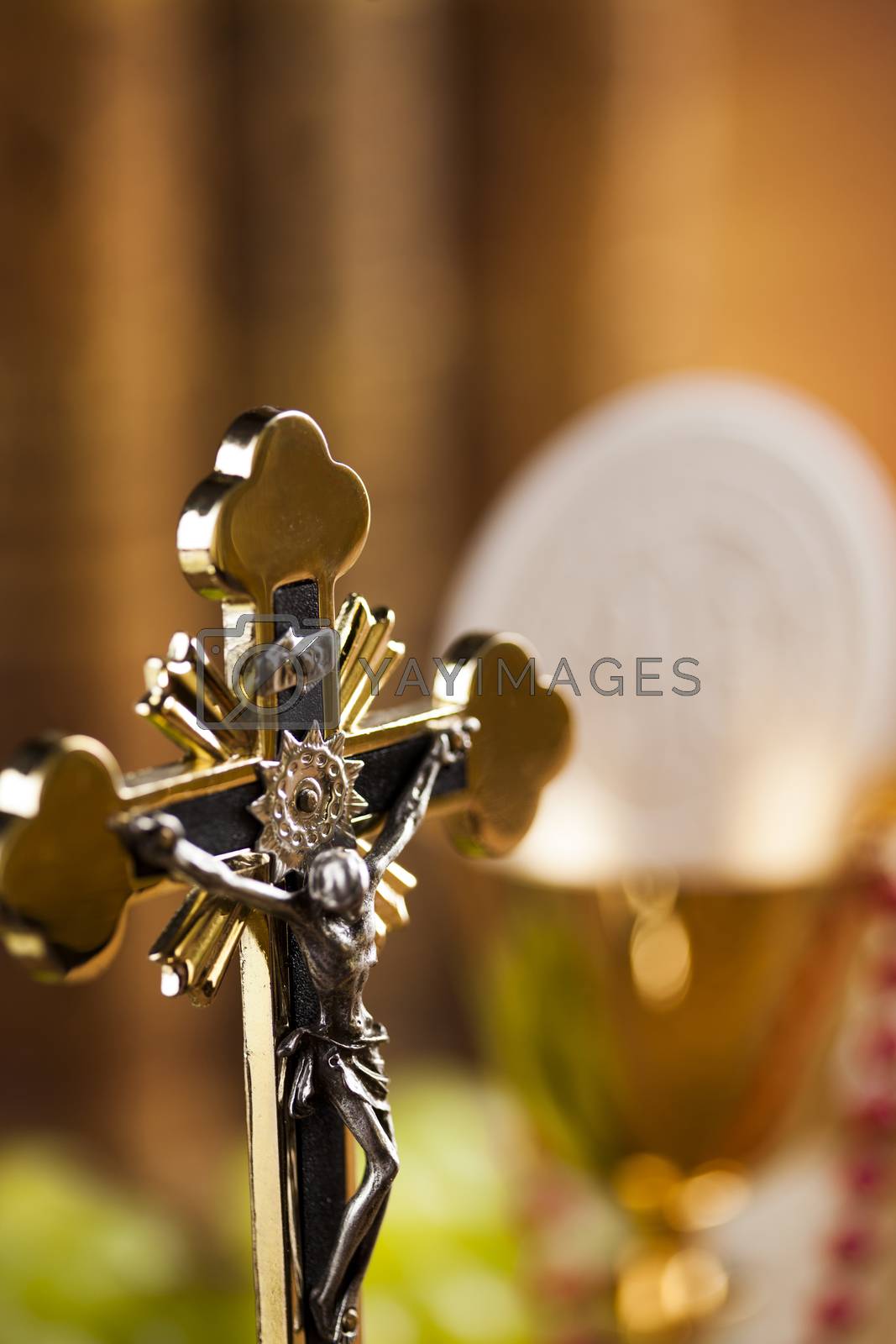 Royalty free image of Eucharist, sacrament of communion background  by JanPietruszka