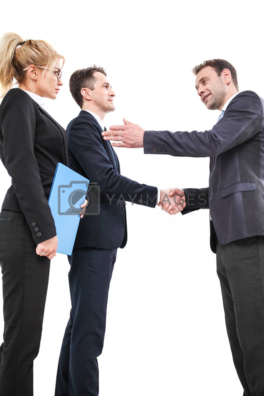 Royalty free image of Business people shaking hands by ALotOfPeople