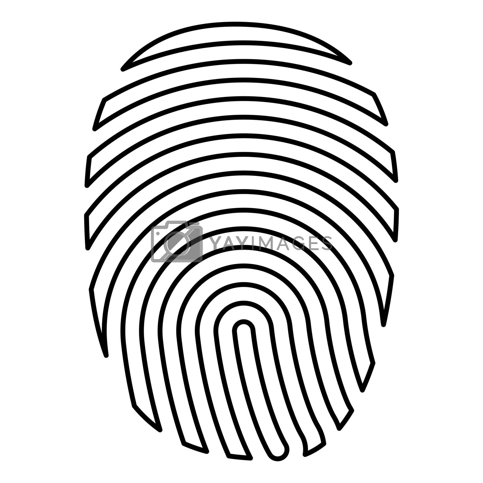 Royalty free image of Fingerprint icon black color illustration flat style simple image by serhii435