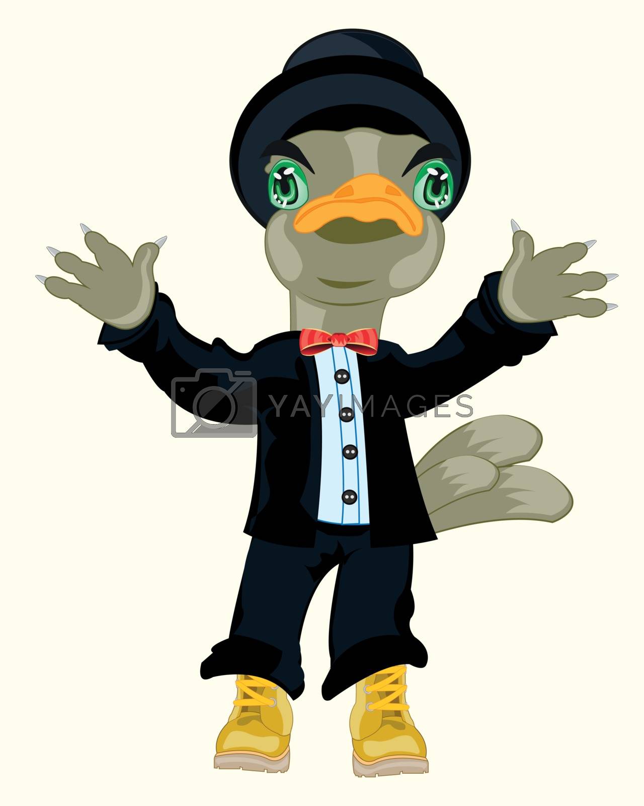 Royalty free image of Bird in suit by cobol1964