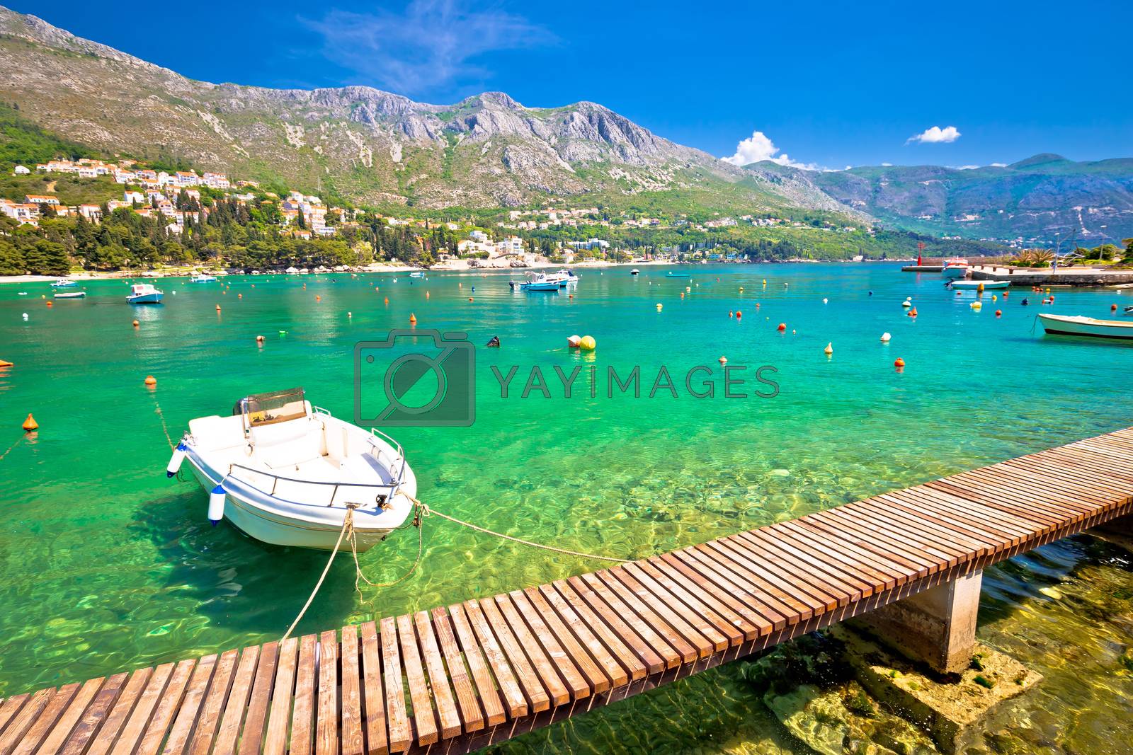 Royalty free image of Srebreno coastline and waterfront view by xbrchx