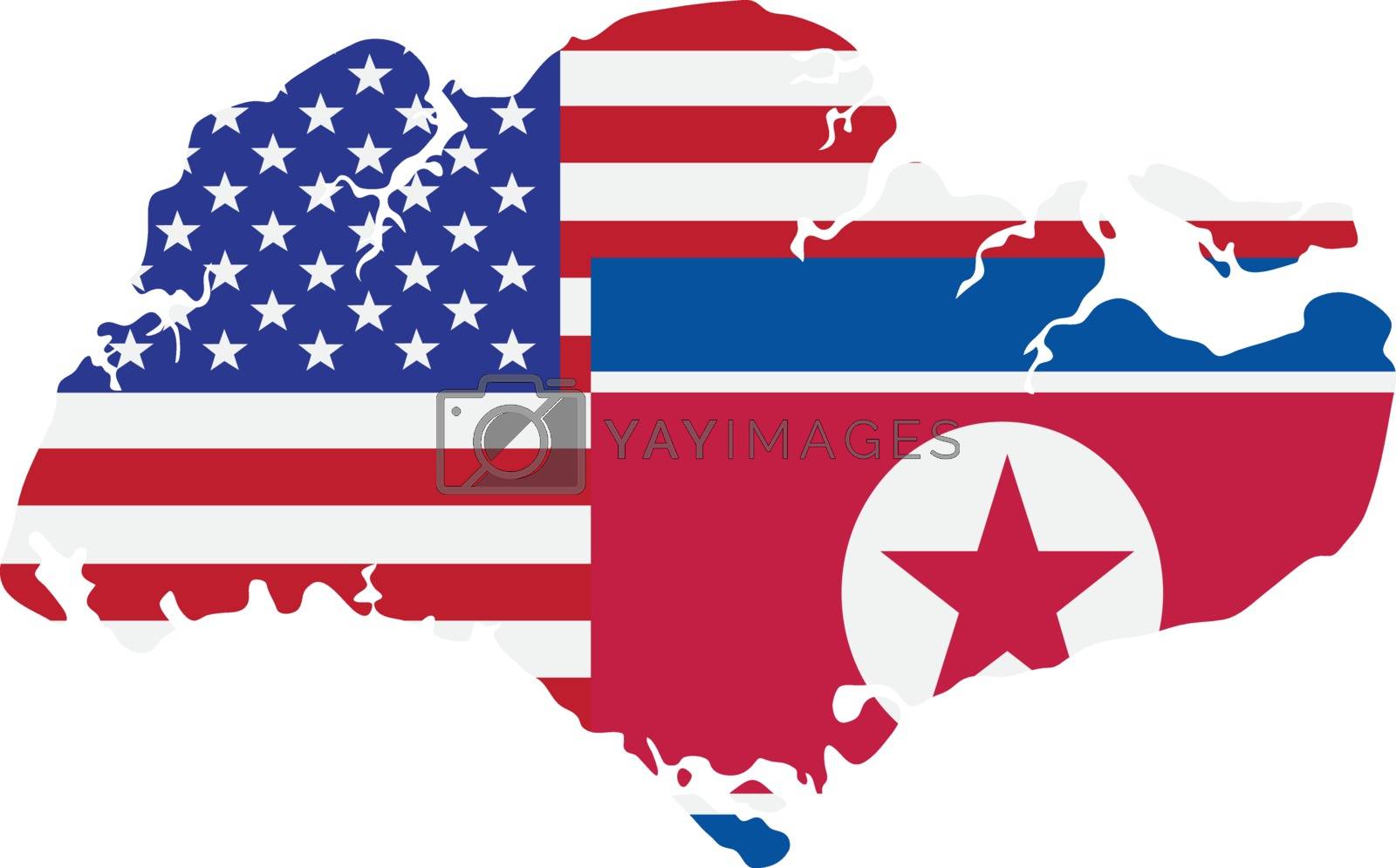 Royalty free image of North Korea USA Summit 2018 by jpldesigns