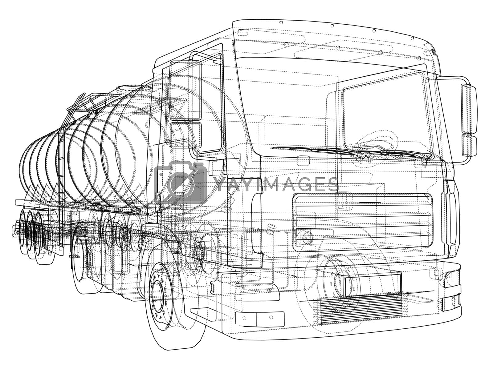 Royalty free image of Truck with tank concept. Vector by cherezoff