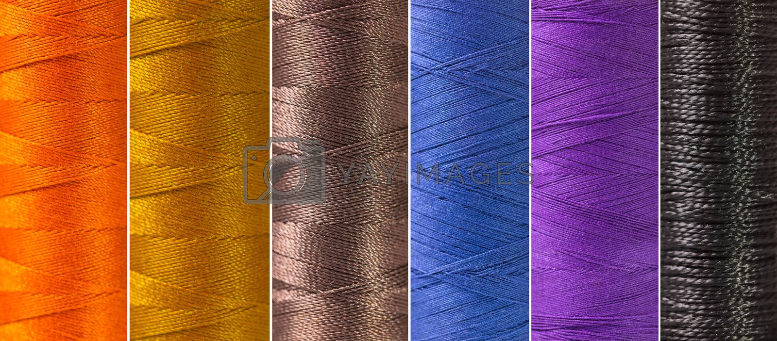 Royalty free image of multi-colored silk thread texture by MegaArt